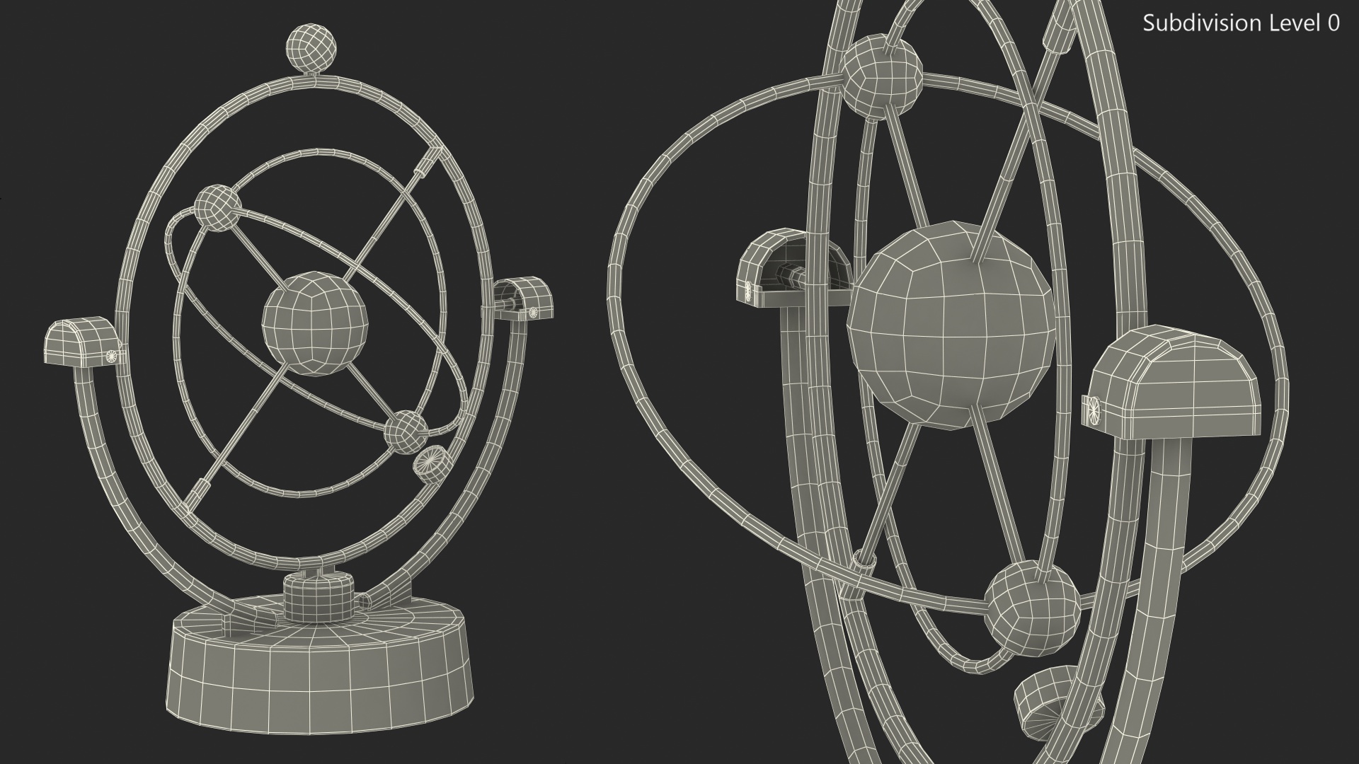Orbital Newton Pendulum Model 3D model