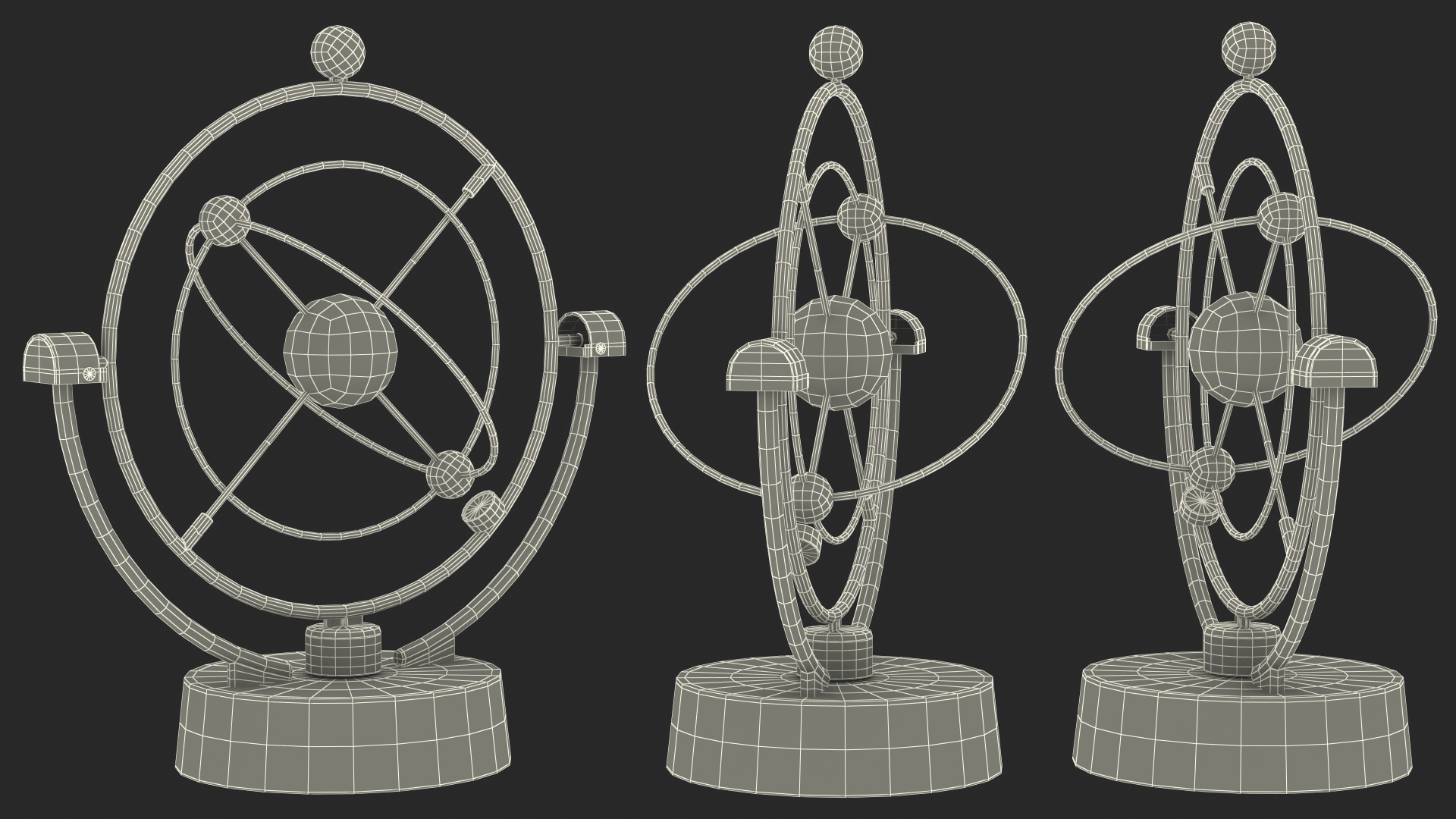 Orbital Newton Pendulum Model 3D model