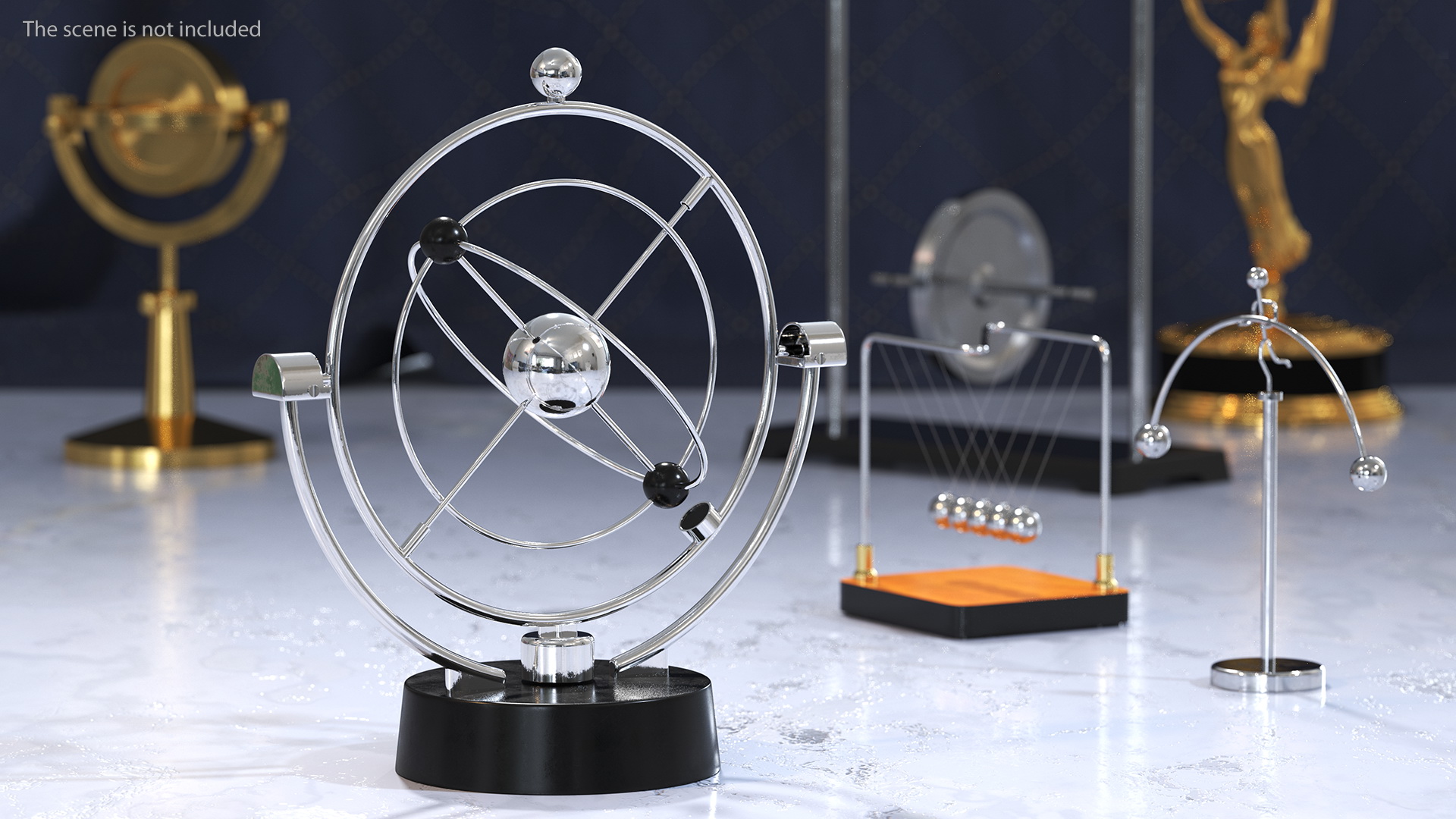 Orbital Newton Pendulum Model 3D model