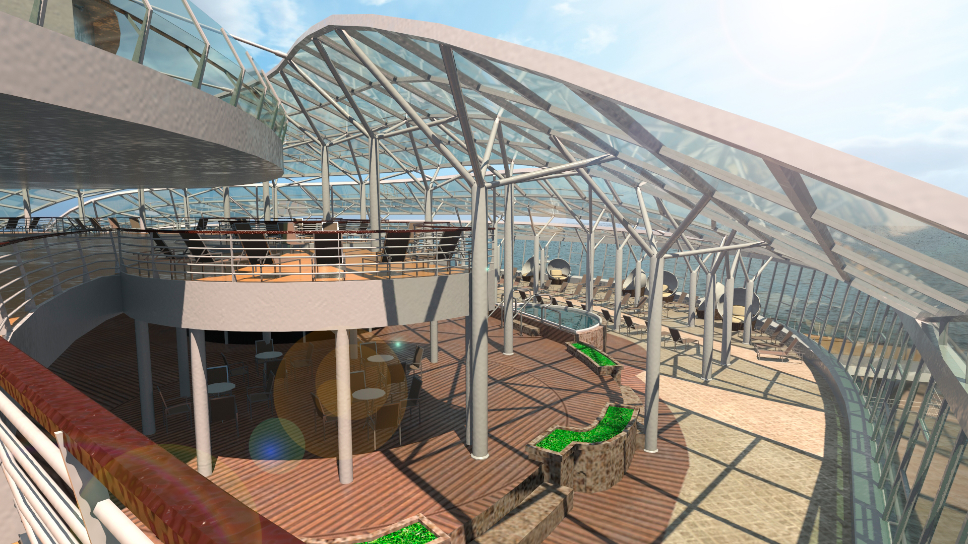 Oasis Class Cruise Ship Allure of The Seas 3D