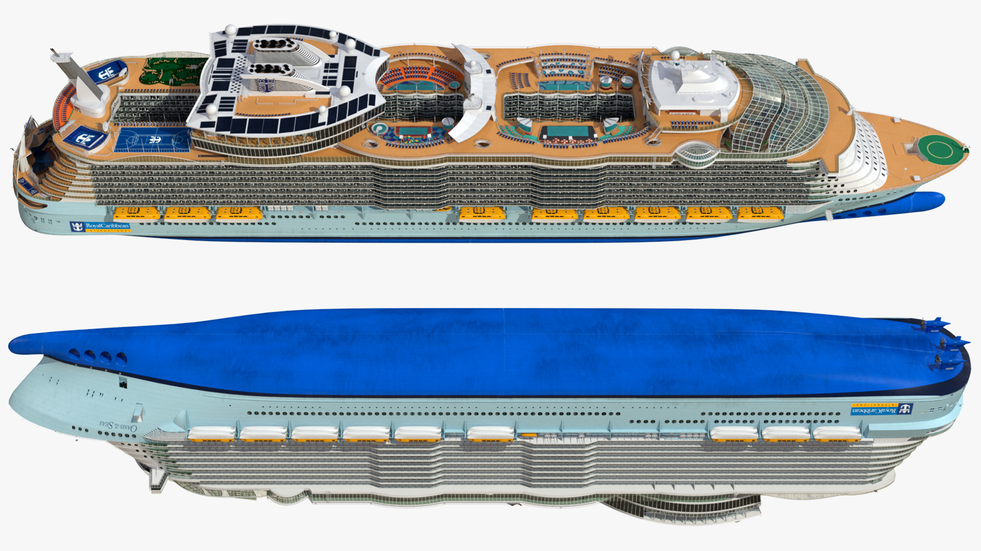 Oasis Class Cruise Ship Allure of The Seas 3D