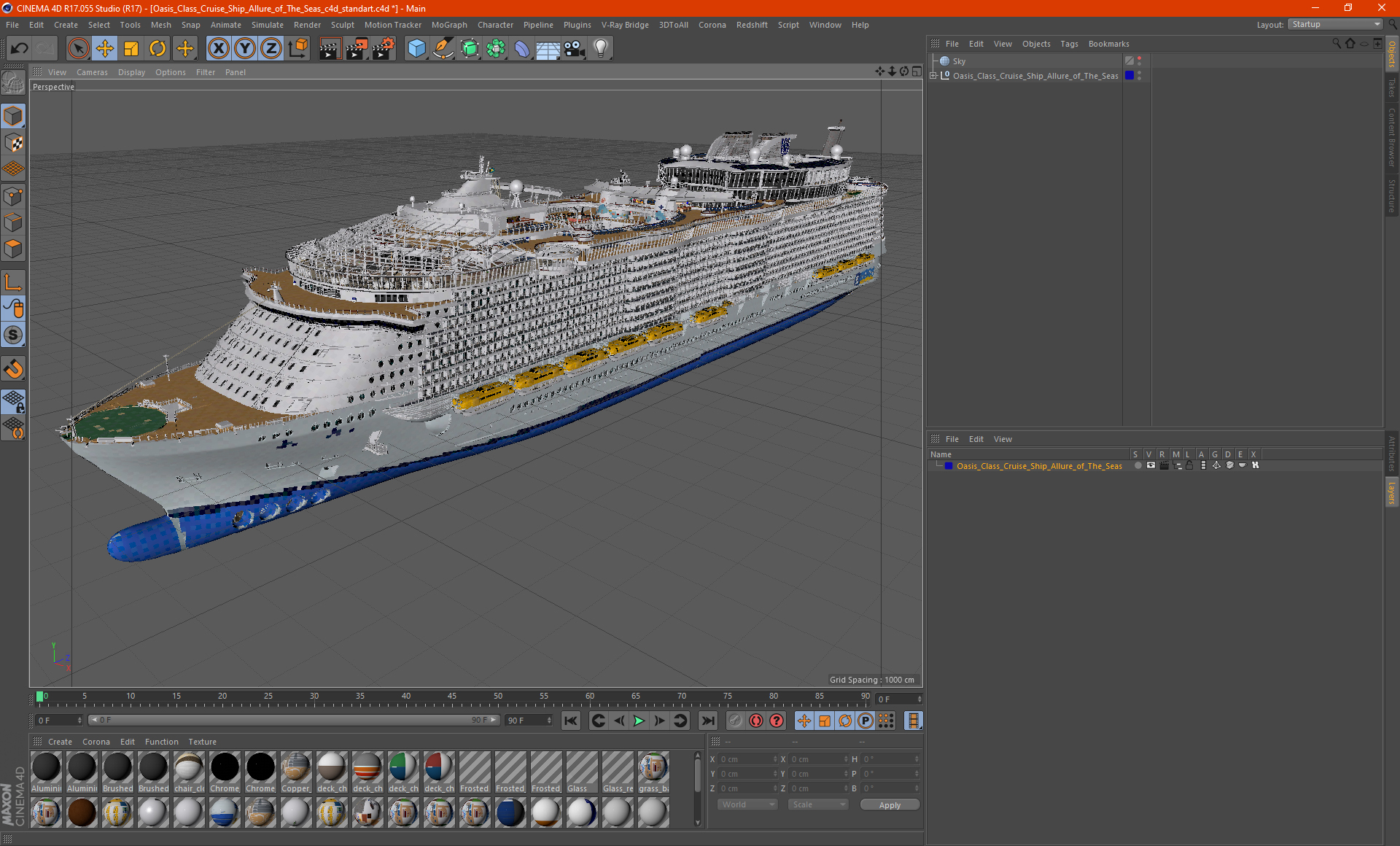 Oasis Class Cruise Ship Allure of The Seas 3D