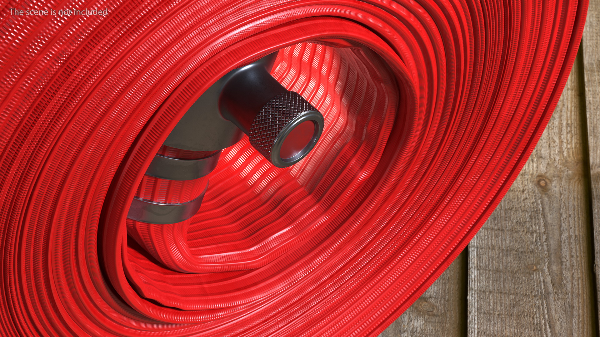 3D Fire Hose Synthetic Red model