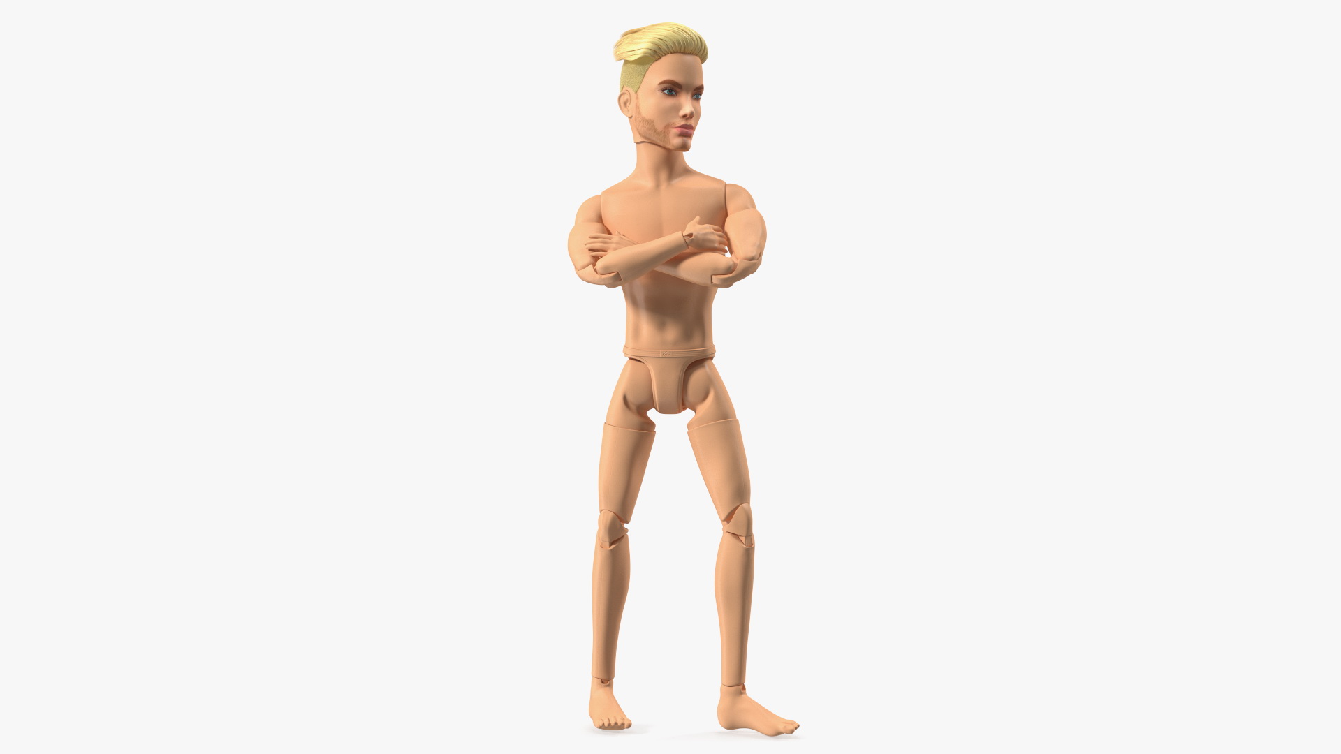 3D model Barbie Ken GTD90 Pose Fur