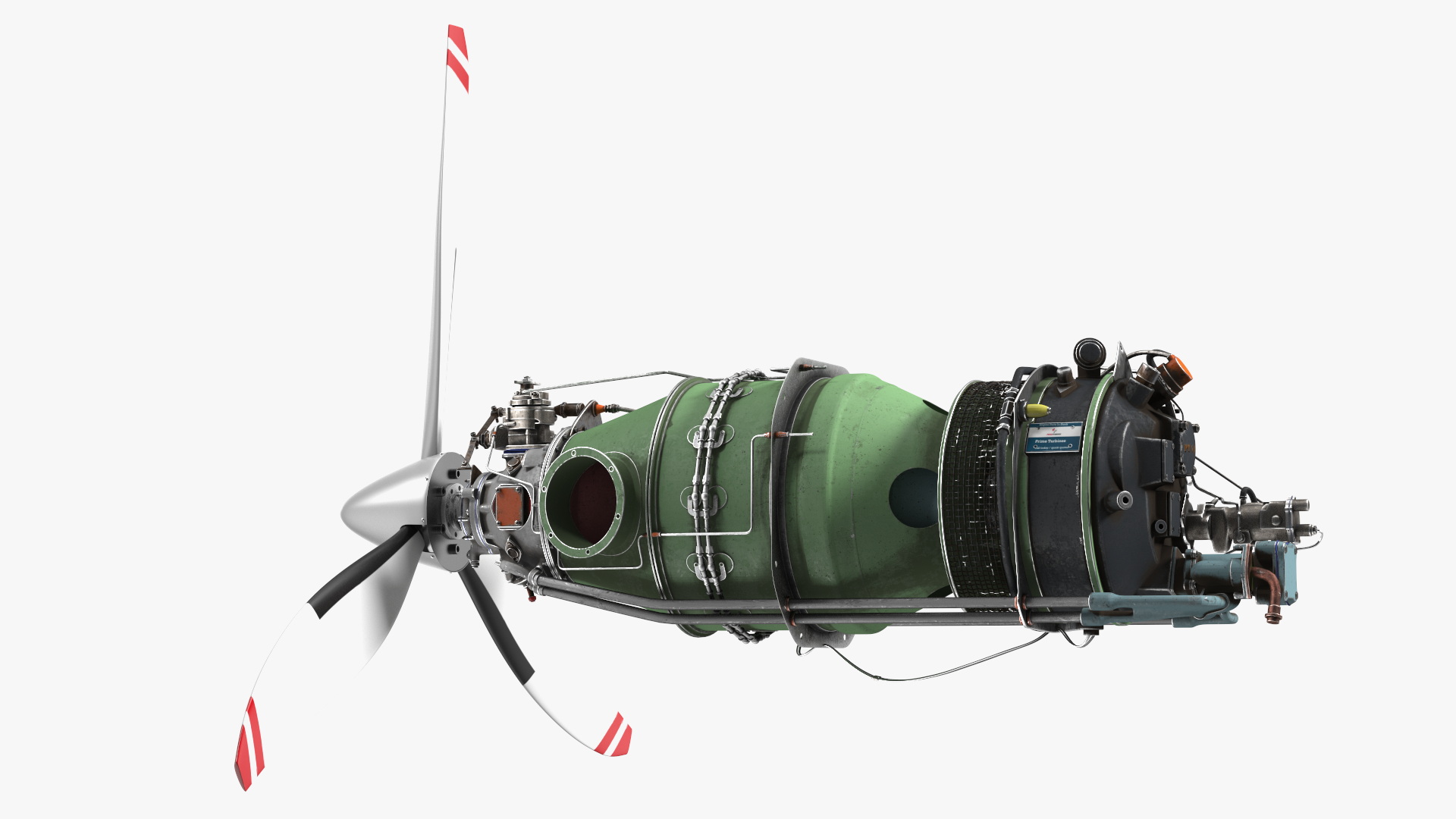 Aircraft Turboprop Engine Pratt and Whitney Canada PT6 3D model