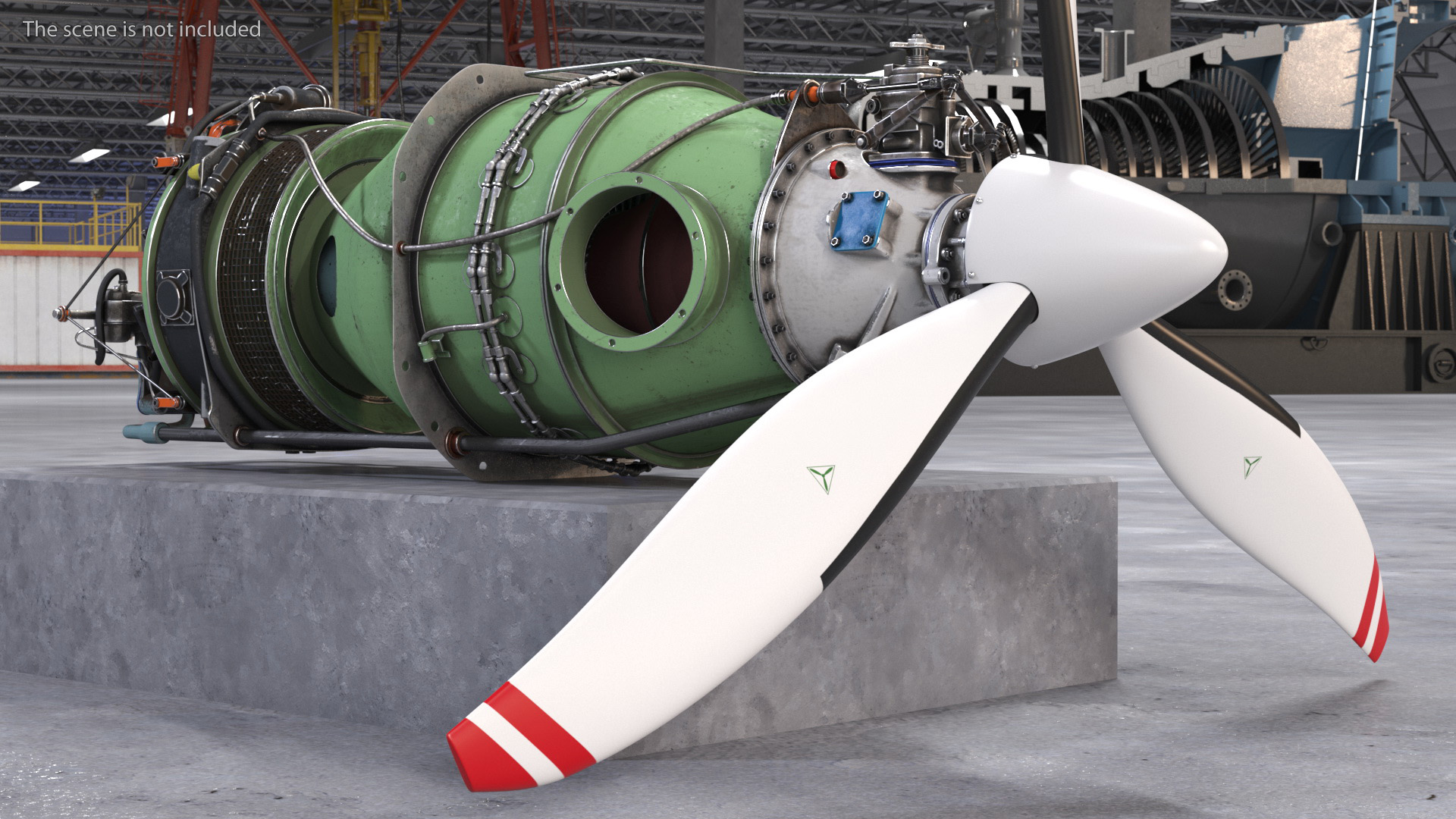 Aircraft Turboprop Engine Pratt and Whitney Canada PT6 3D model
