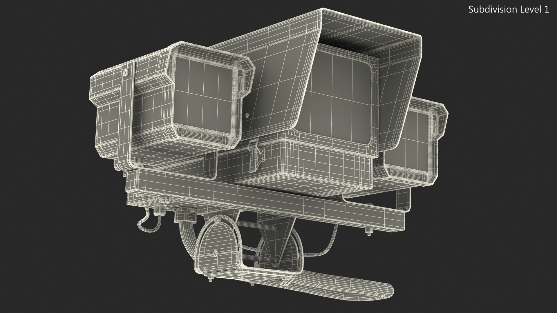 3D model Traffic Speed Control Camera Yellow