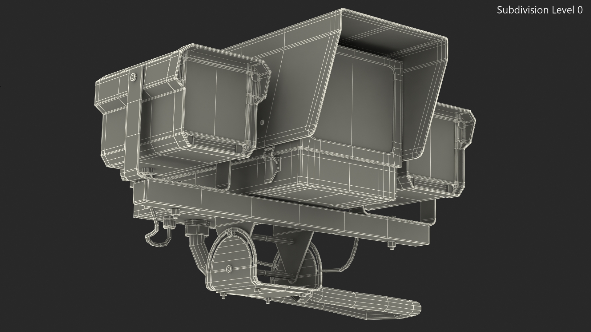 3D model Traffic Speed Control Camera Yellow