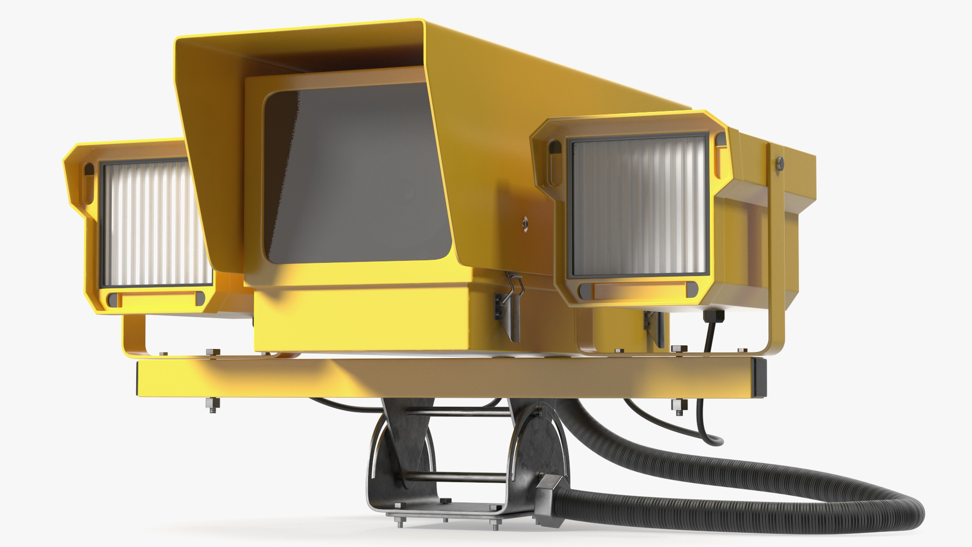 3D model Traffic Speed Control Camera Yellow