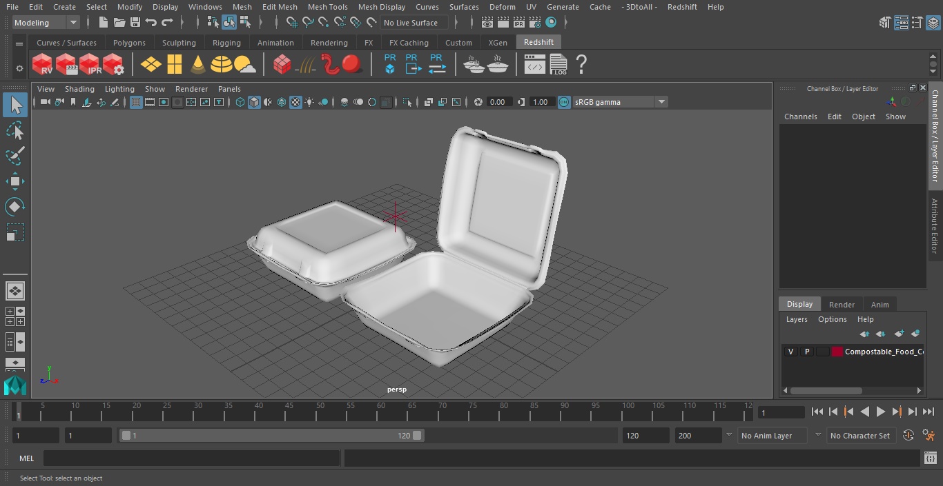 3D model Compostable Food Container Set