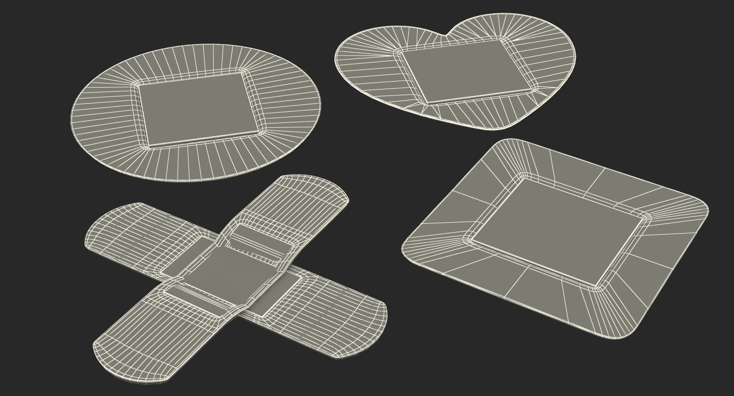 3D Band Aids Set model