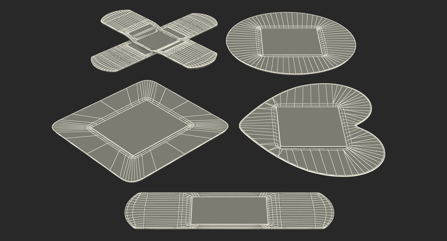 3D Band Aids Set model