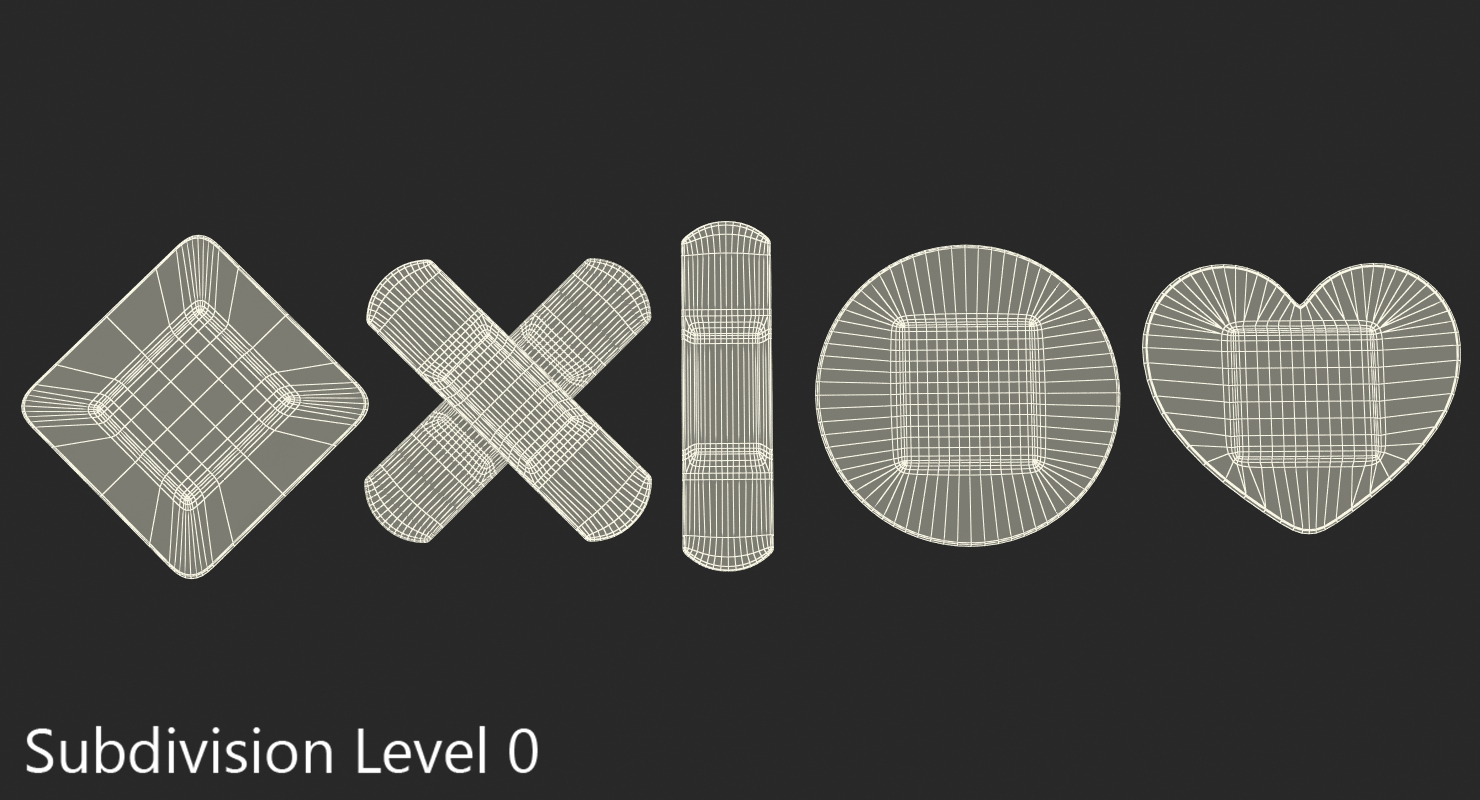 3D Band Aids Set model
