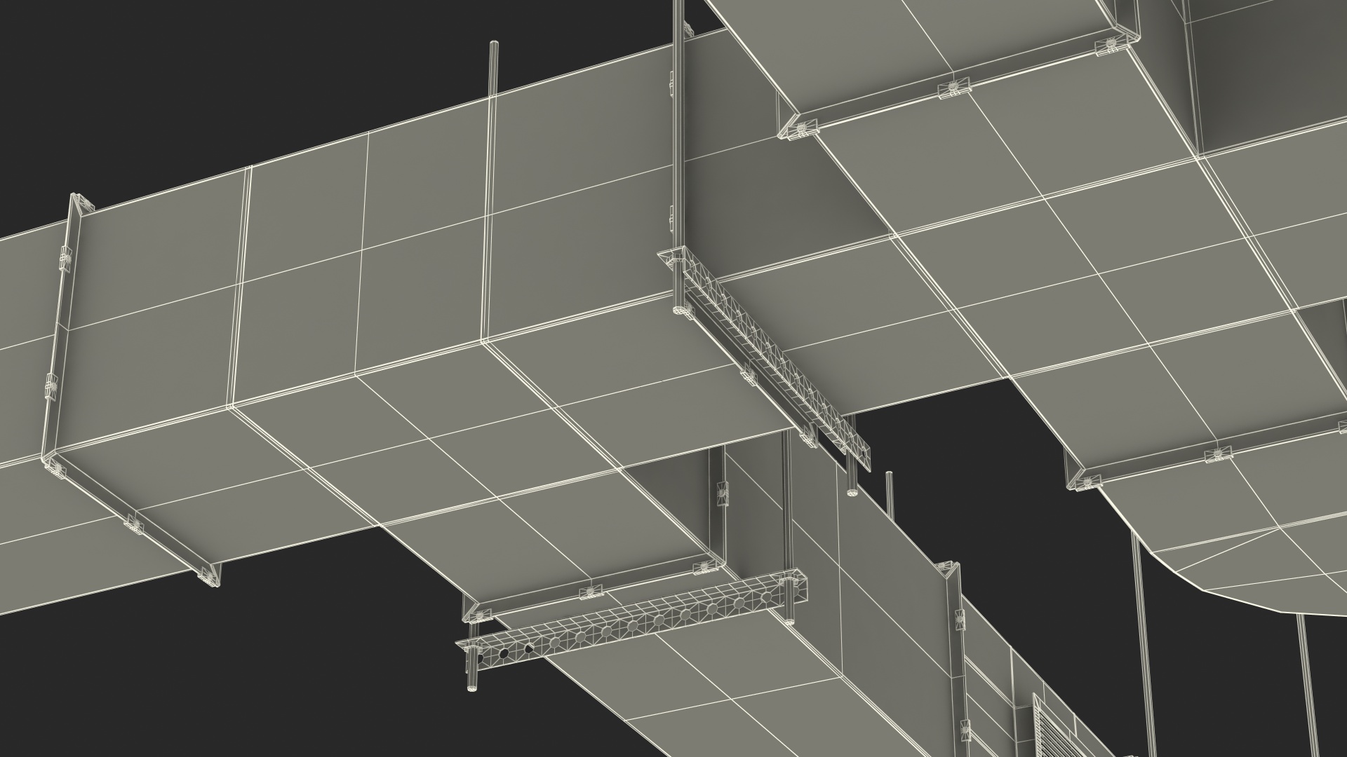 3D model Ventilation Shaft Square System Set
