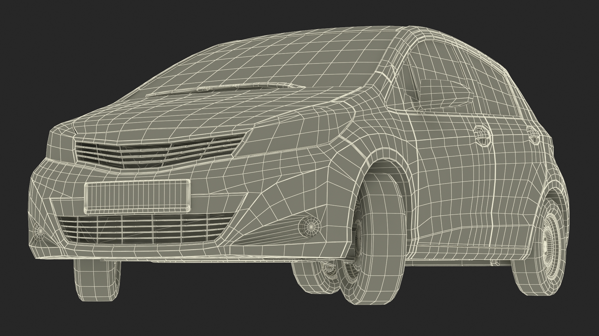 3D Hatchback Rigged
