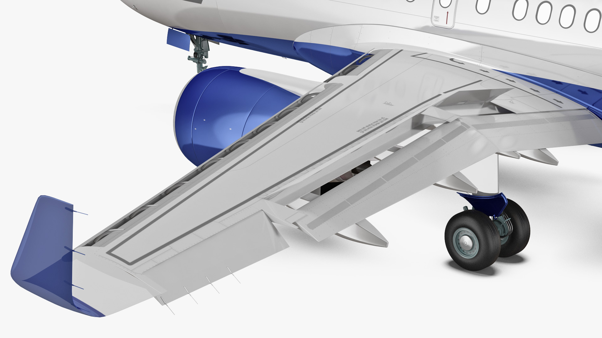 Airbus A220 100 Delta Simple Interior Rigged 3D model