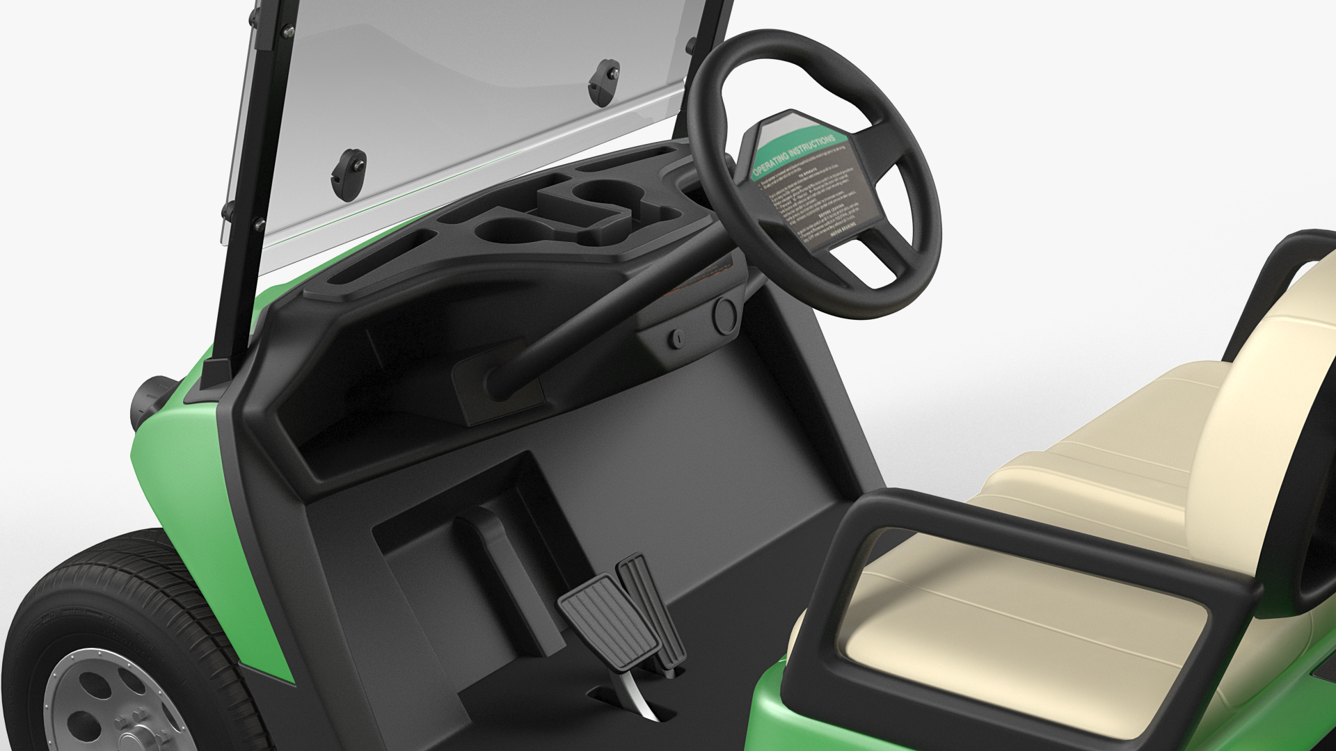 3D Golf Car with Gas Motor Generic Rigged model