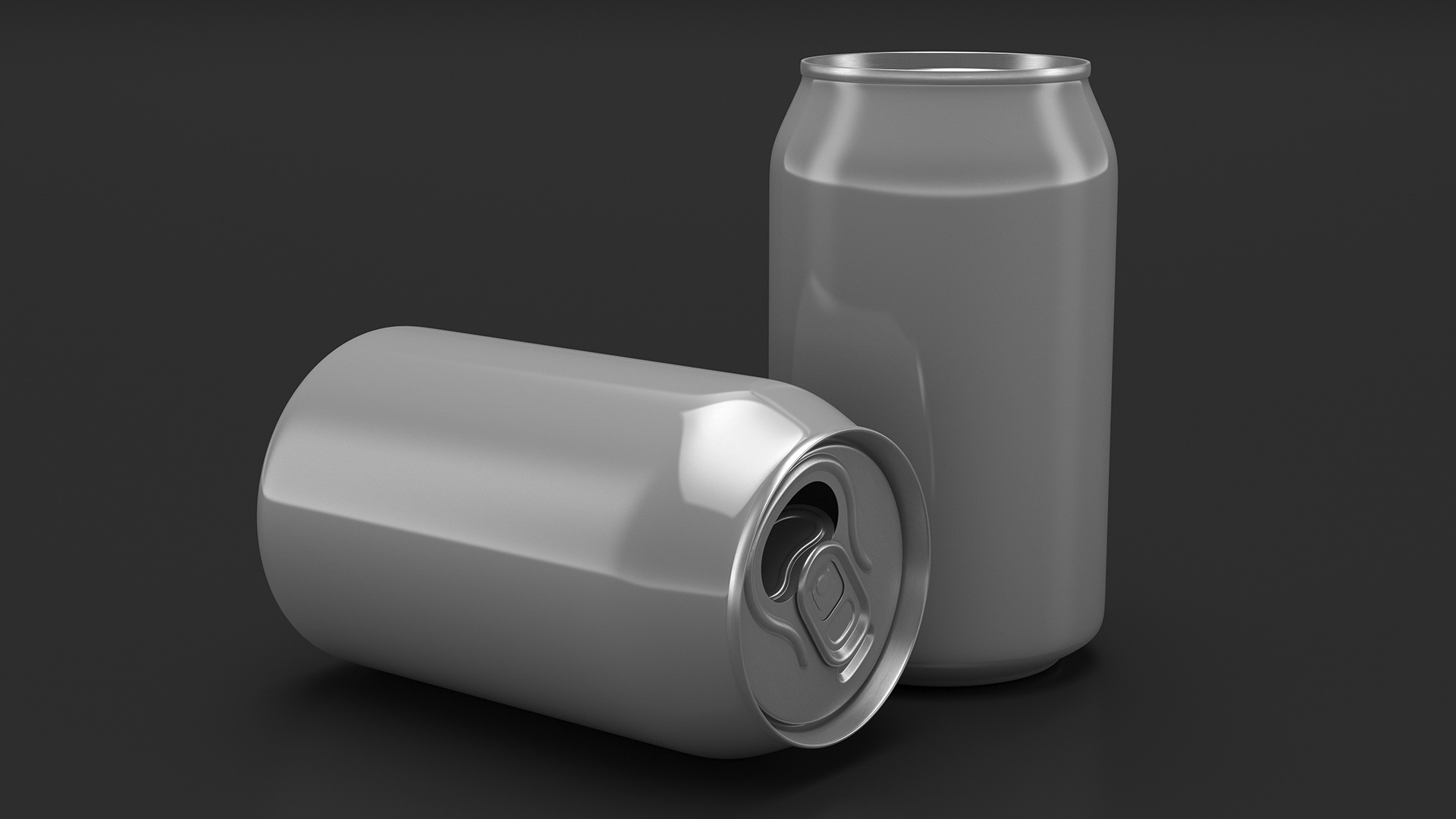 3D Opened Aluminum Beverage Can model