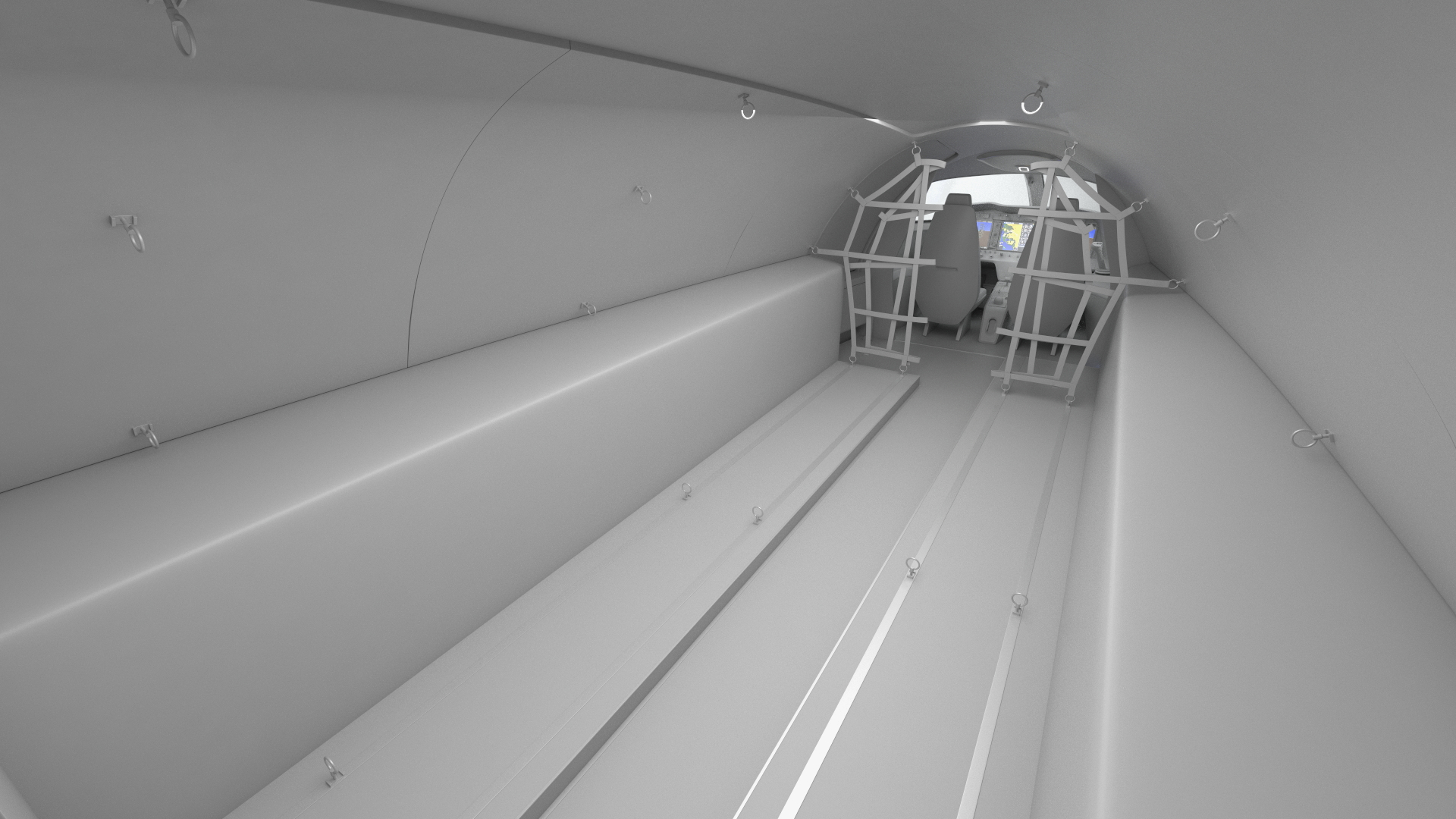 3D model Electric Cargo Aircraft Rigged