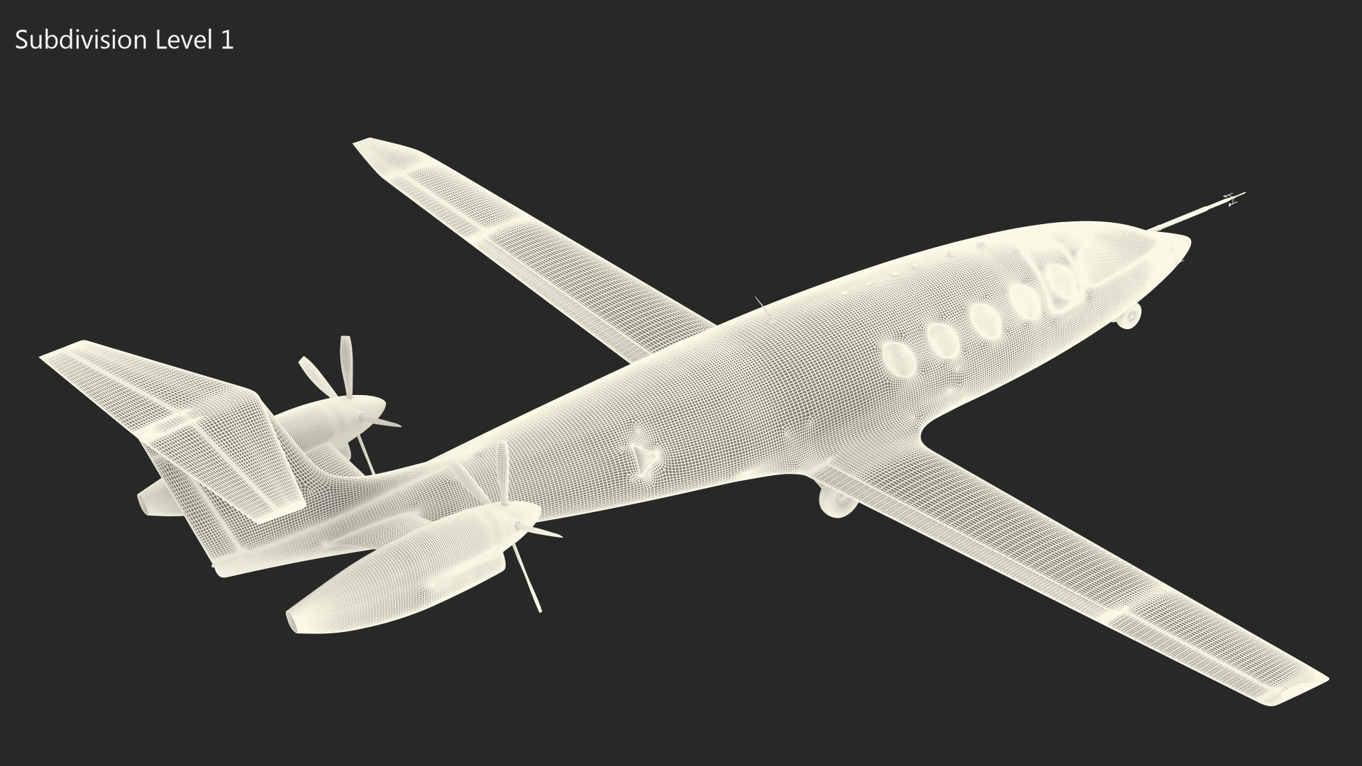 3D model Electric Cargo Aircraft Rigged