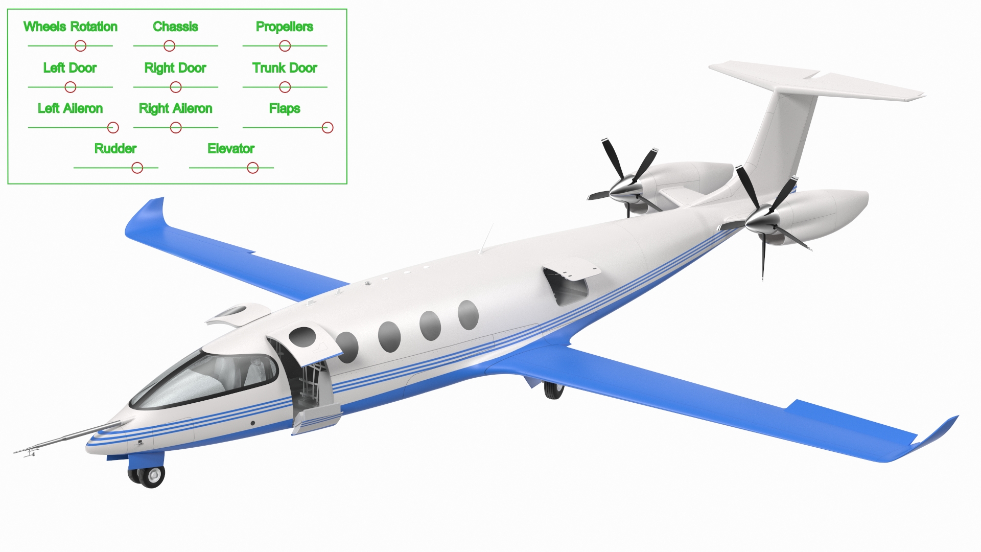 3D model Electric Cargo Aircraft Rigged