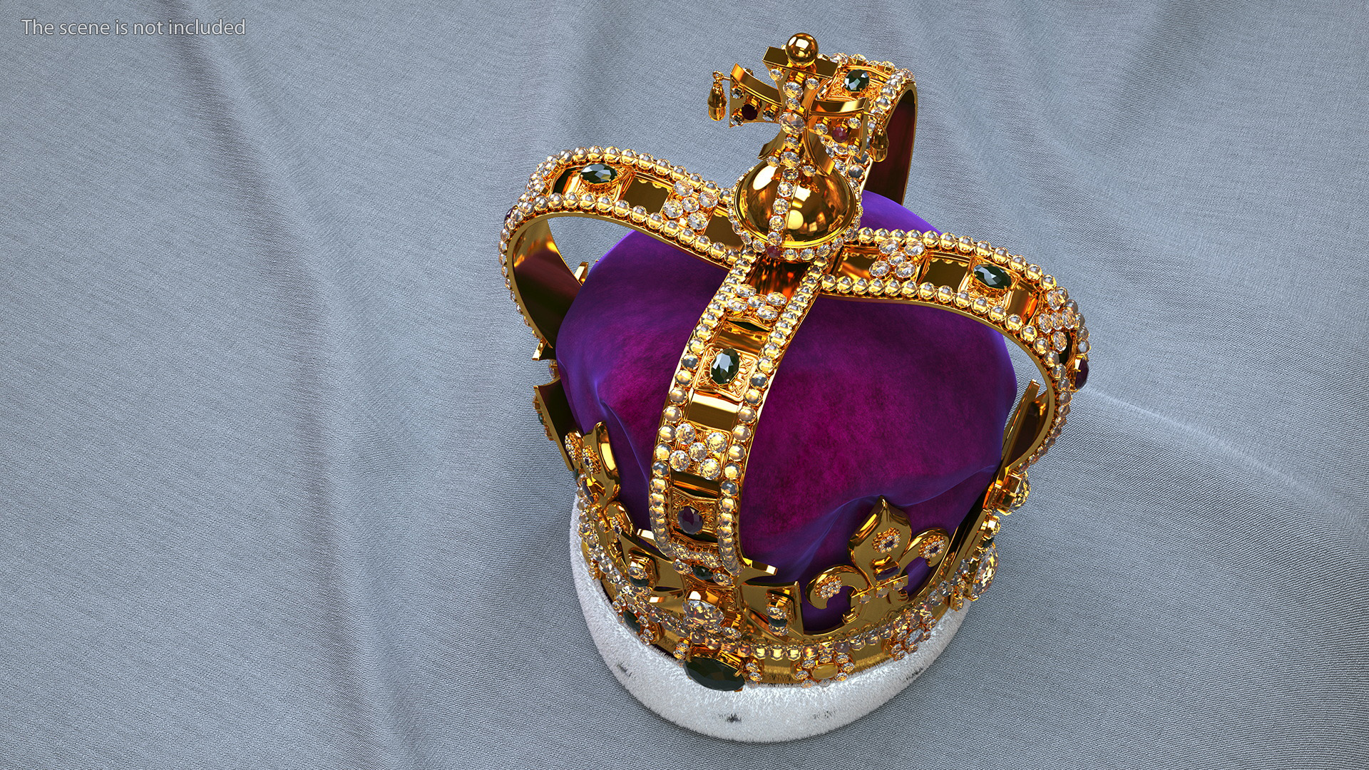 3D model St Edwards Crown Fur