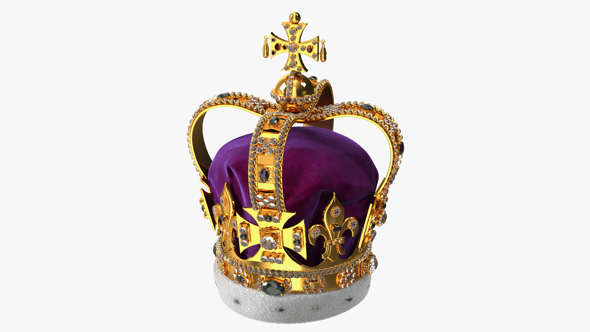 3D model St Edwards Crown Fur