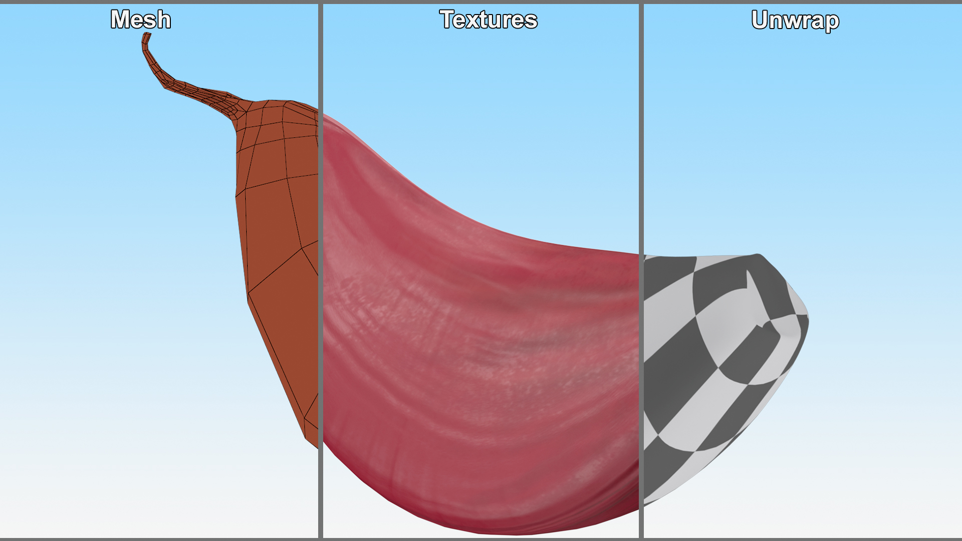 3D Clove Garlic Red