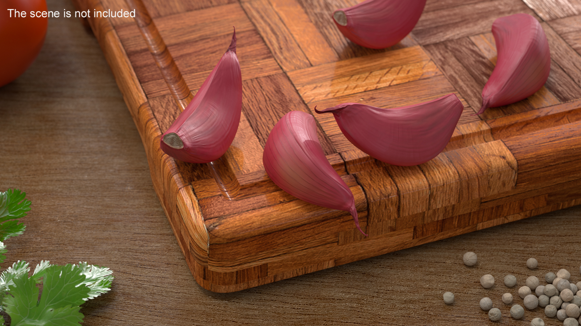 3D Clove Garlic Red