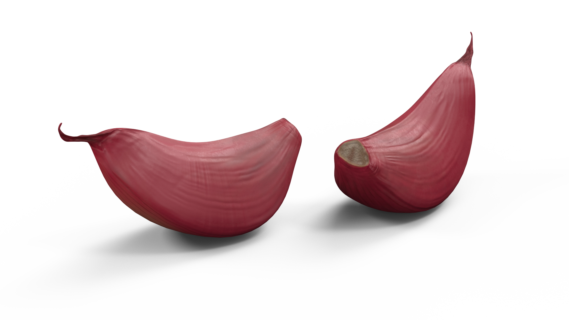 3D Clove Garlic Red
