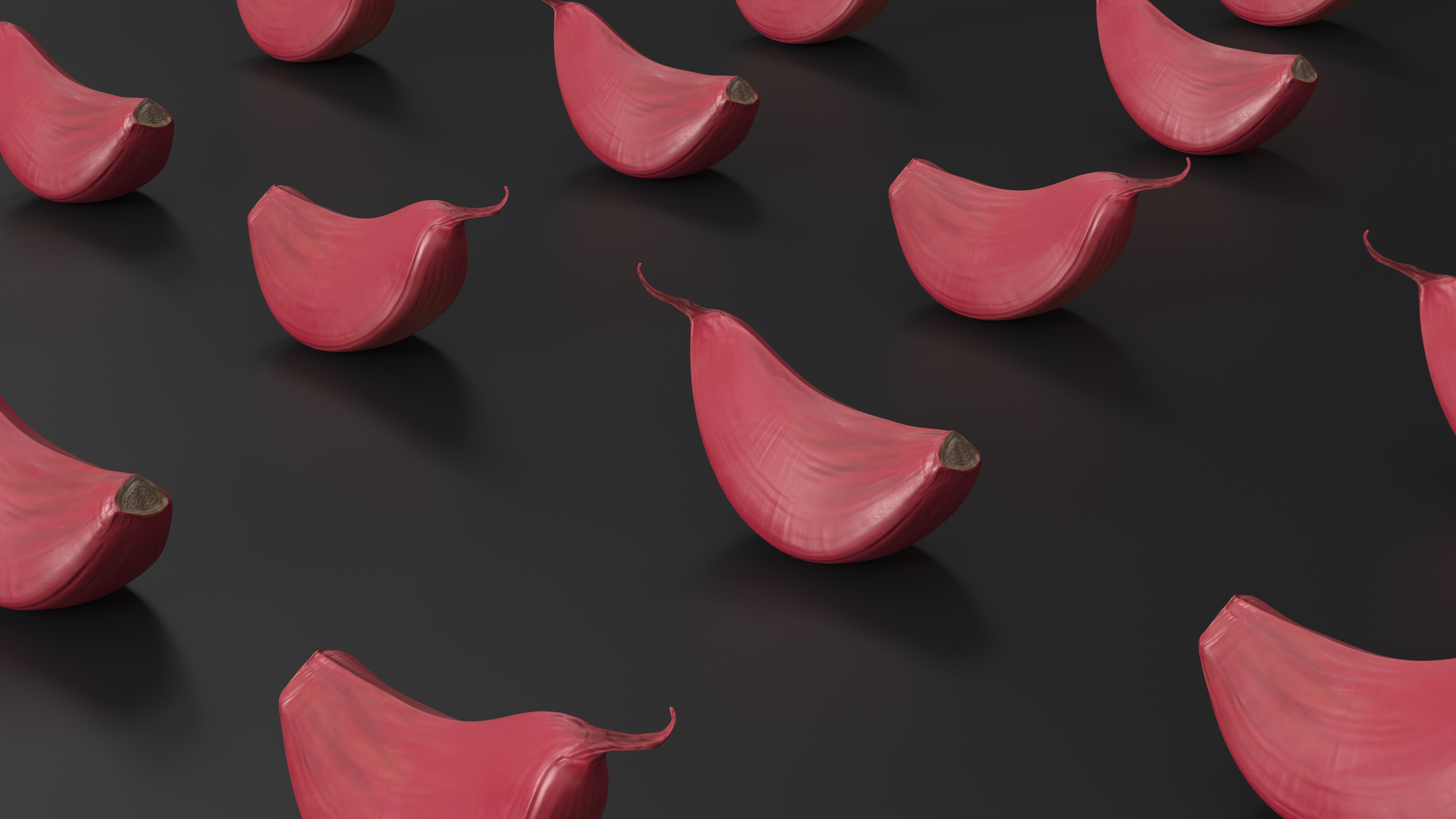 3D Clove Garlic Red