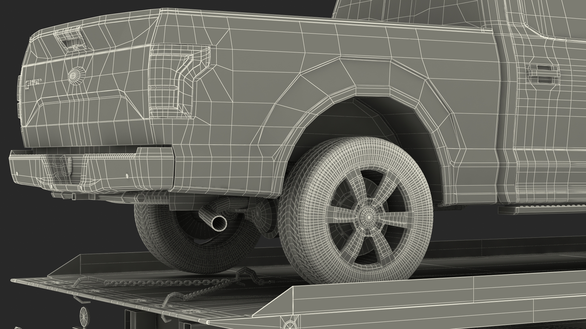 3D model Ford F650 Tow Truck with Ford F 150 SuperCrew