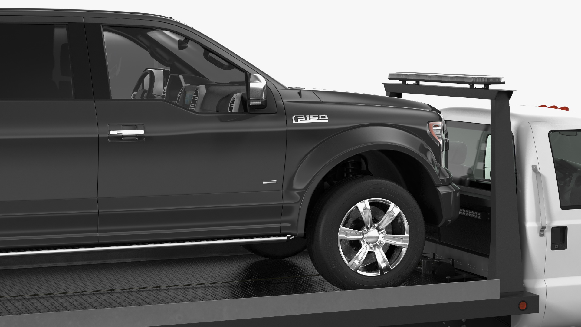 3D model Ford F650 Tow Truck with Ford F 150 SuperCrew