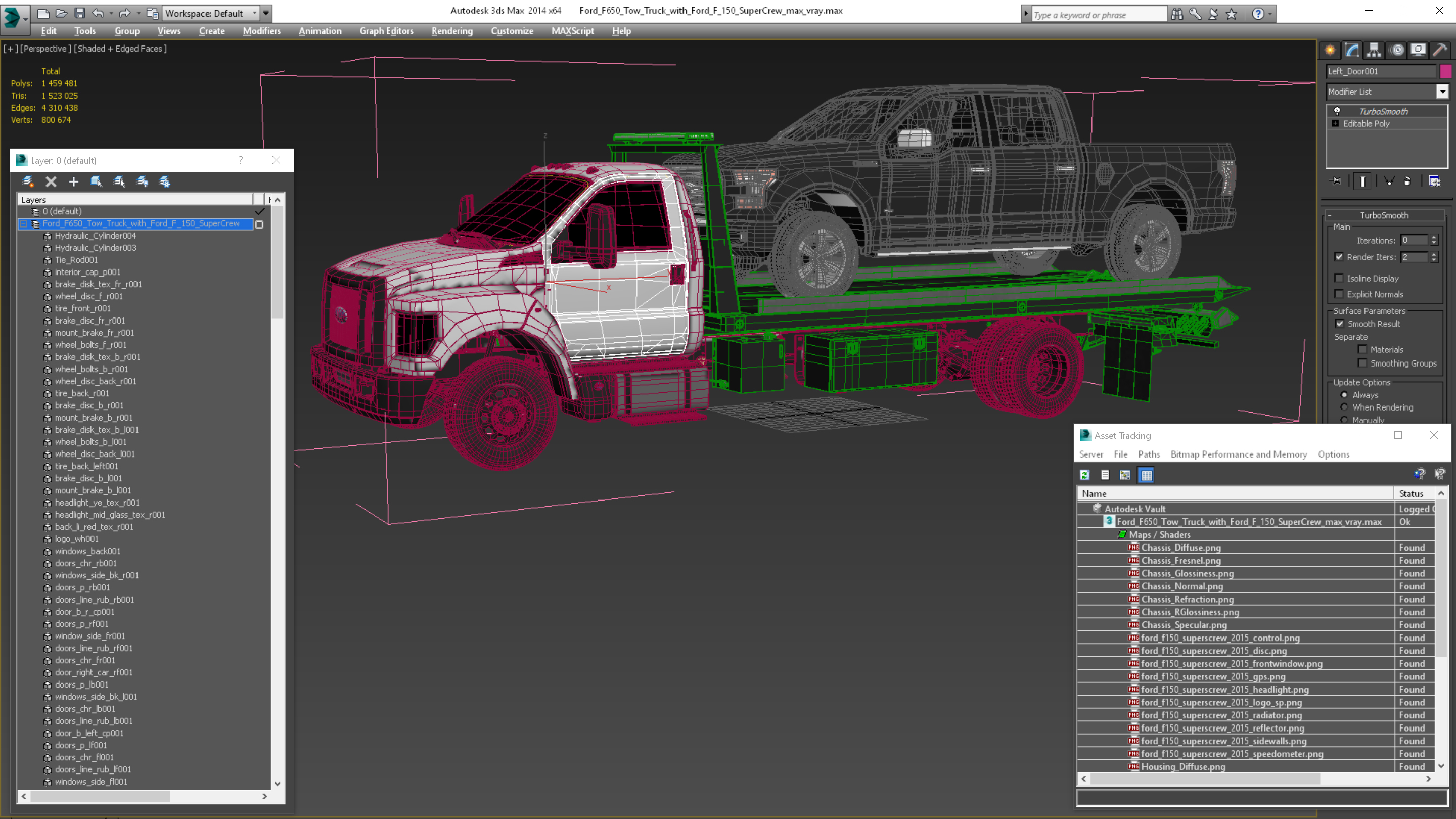 3D model Ford F650 Tow Truck with Ford F 150 SuperCrew