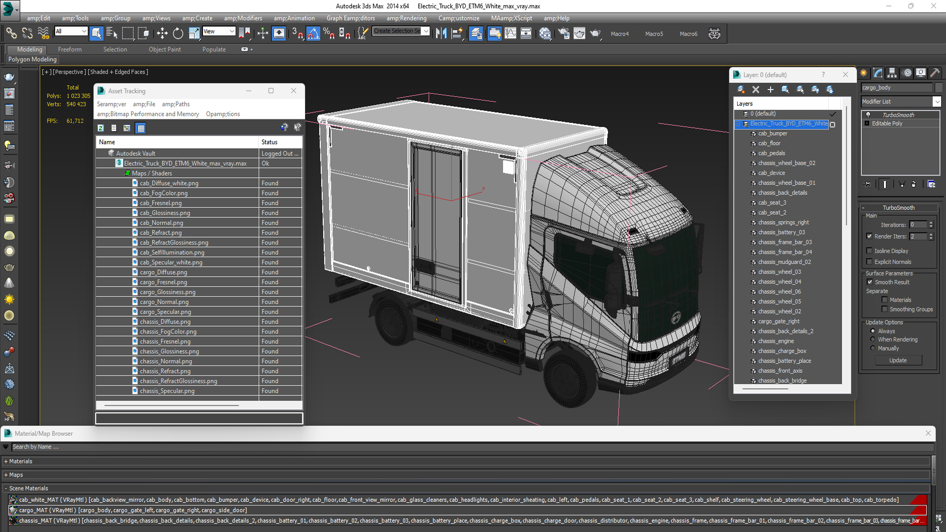 Electric Truck BYD ETM6 White 3D model