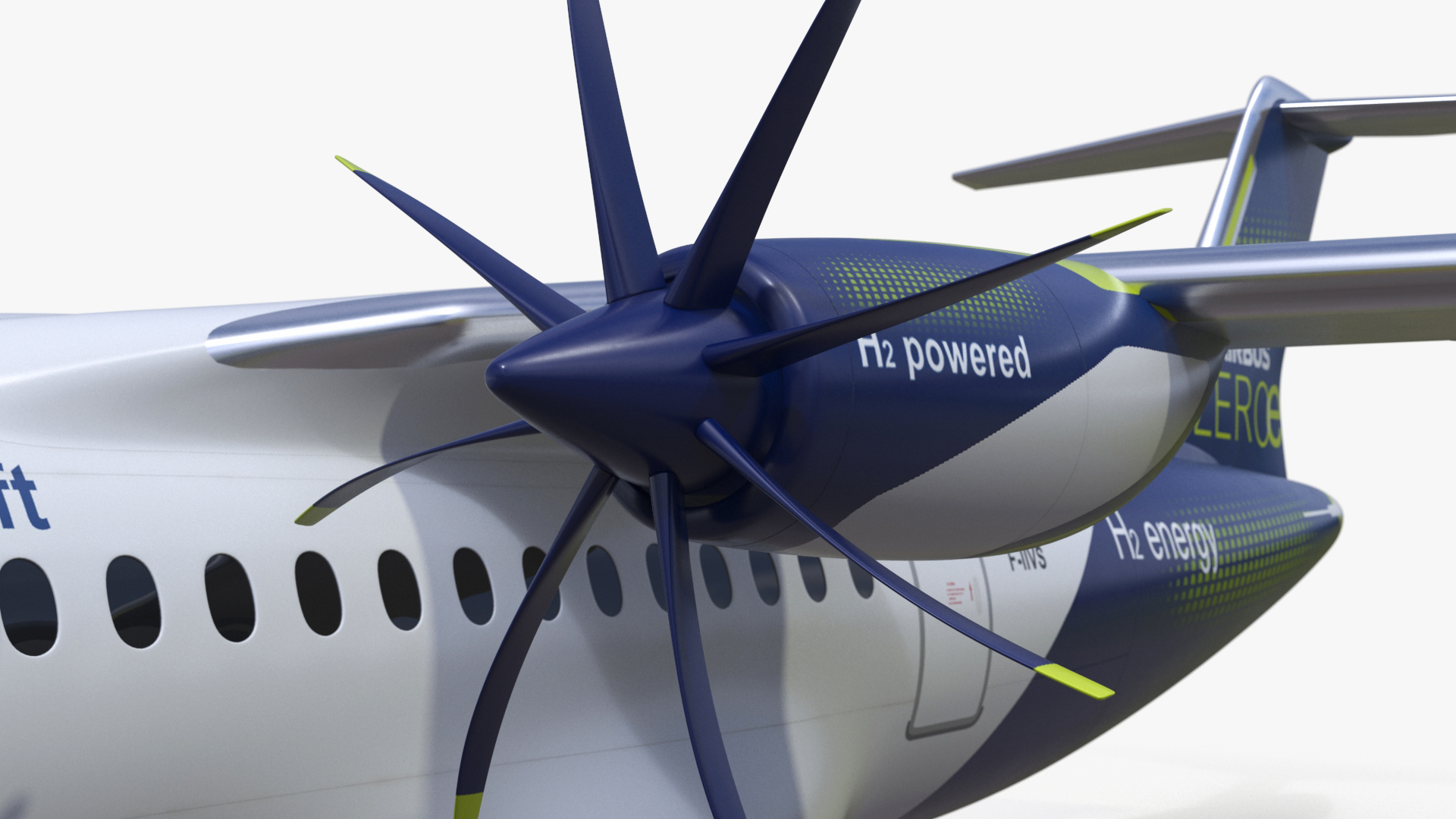 Airbus ZEROe Turboprop 3D