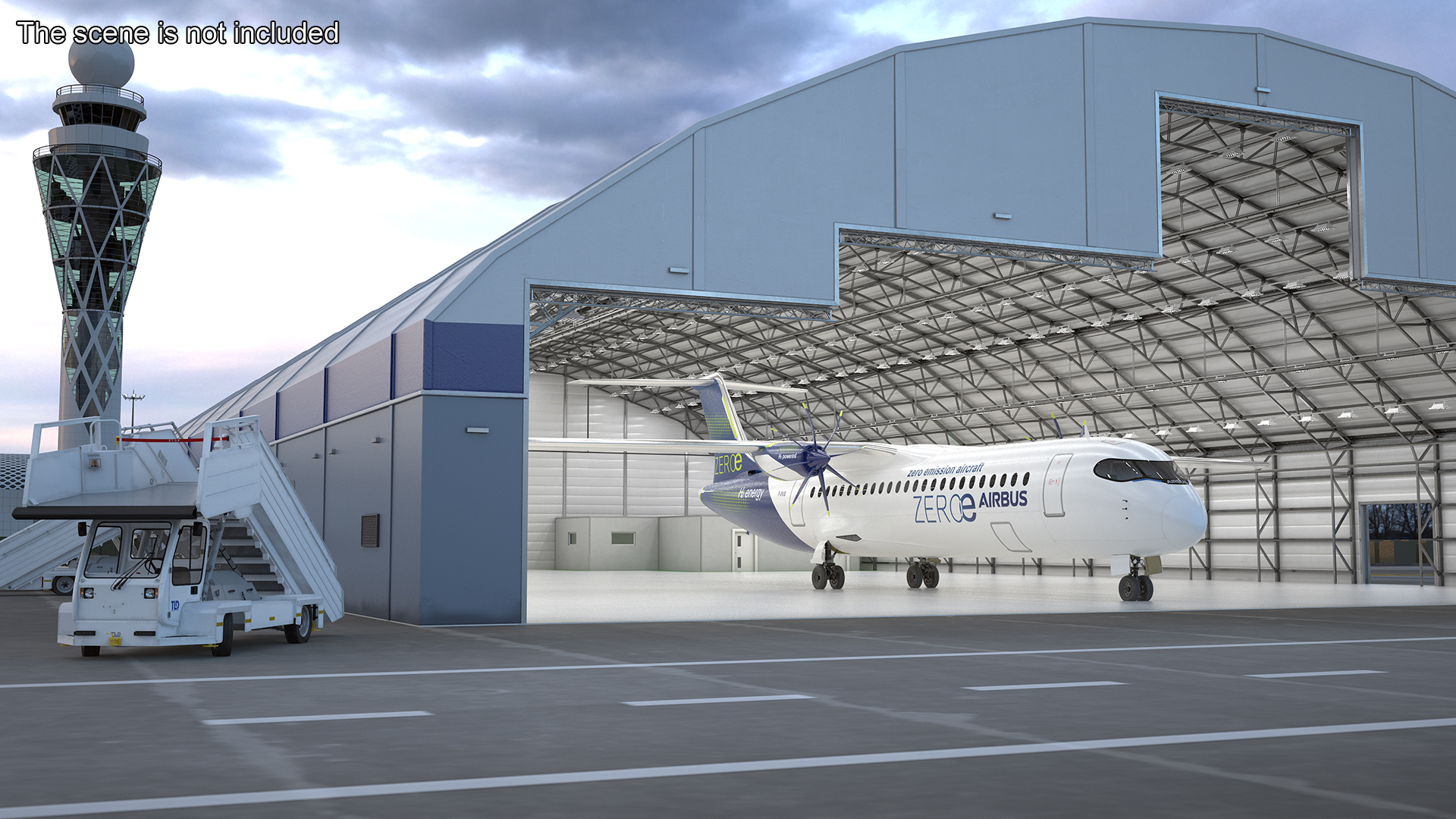 Airbus ZEROe Turboprop 3D
