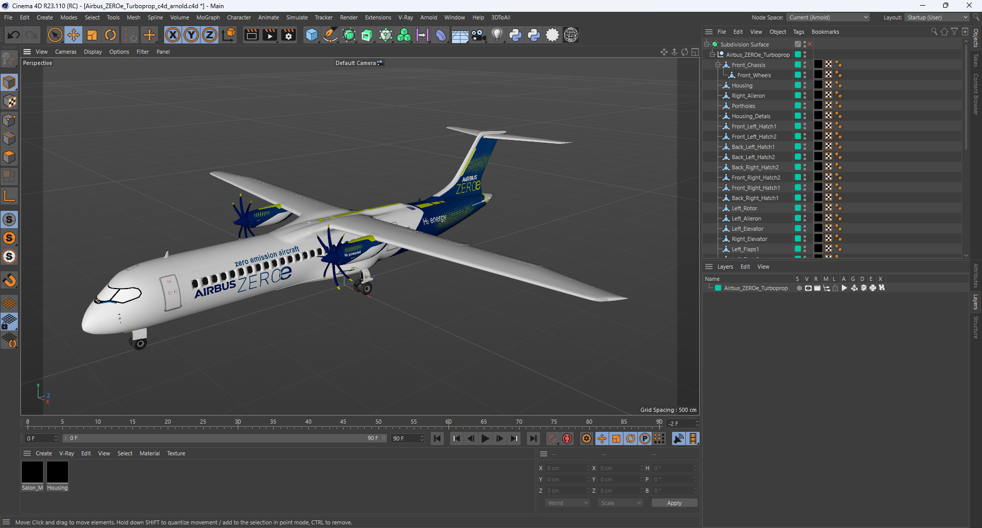 Airbus ZEROe Turboprop 3D