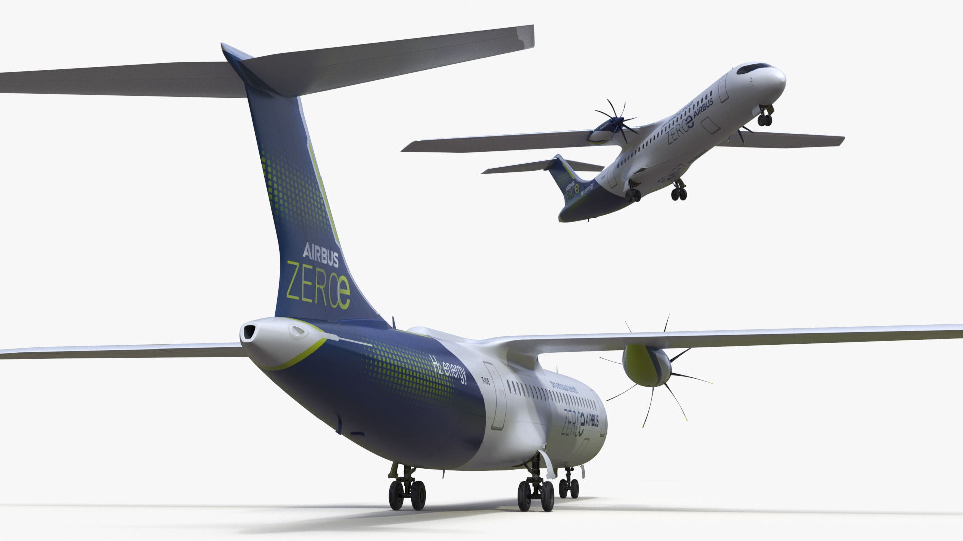 Airbus ZEROe Turboprop 3D