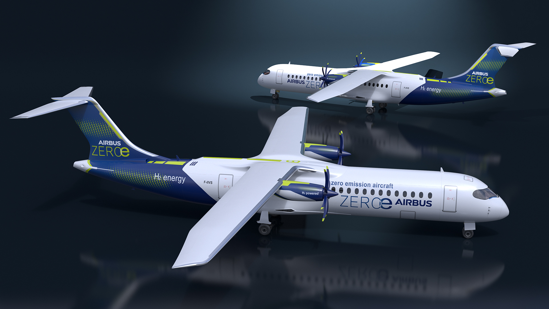 Airbus ZEROe Turboprop 3D