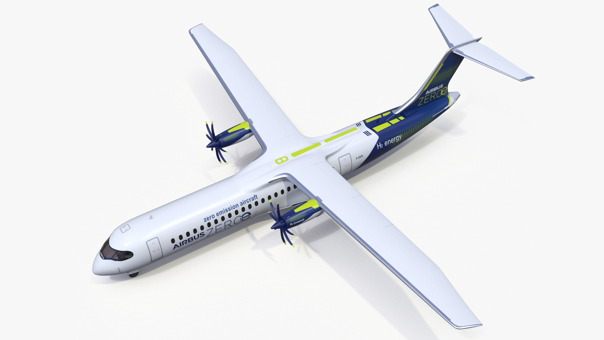 Airbus ZEROe Turboprop 3D