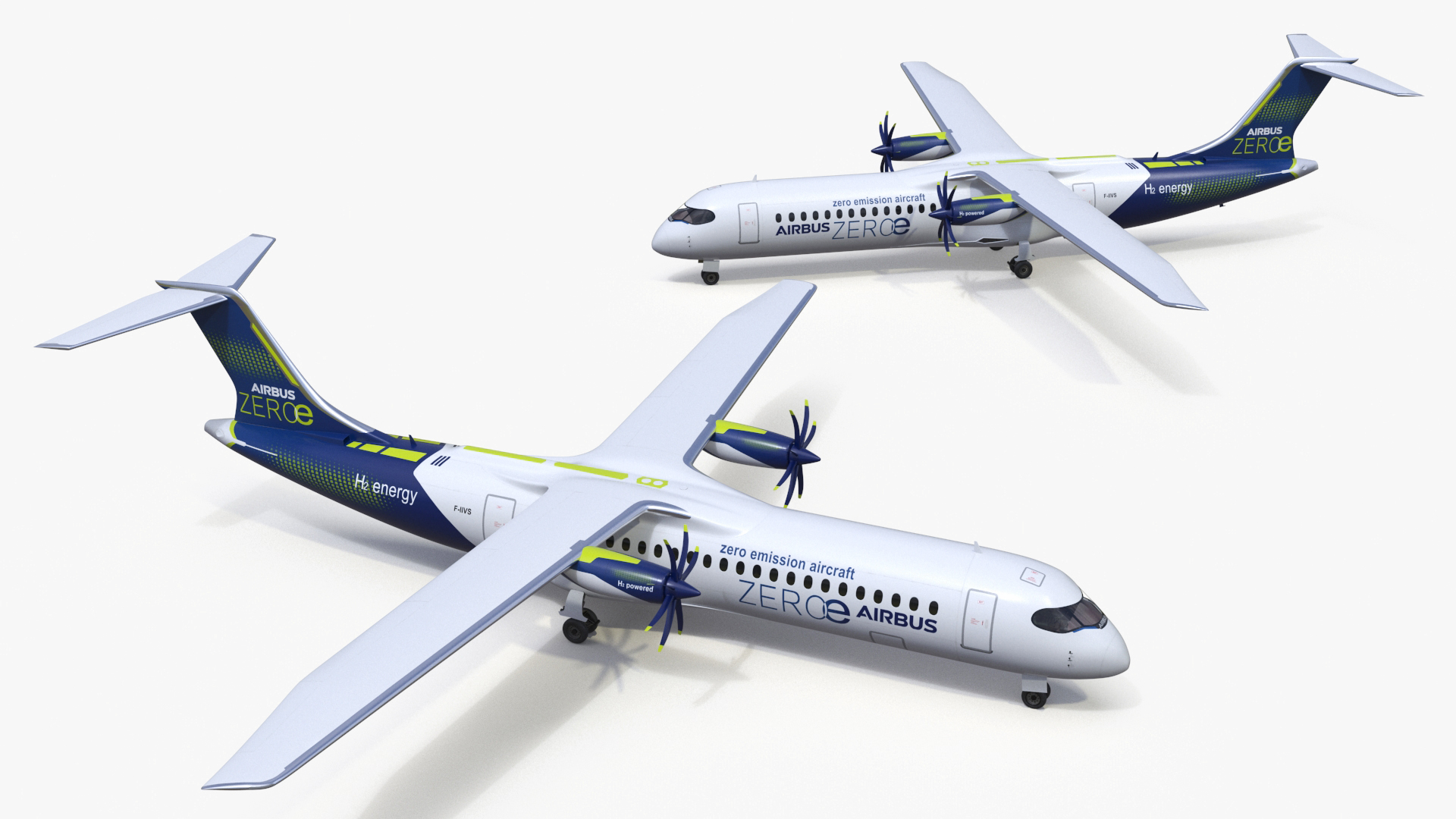 Airbus ZEROe Turboprop 3D