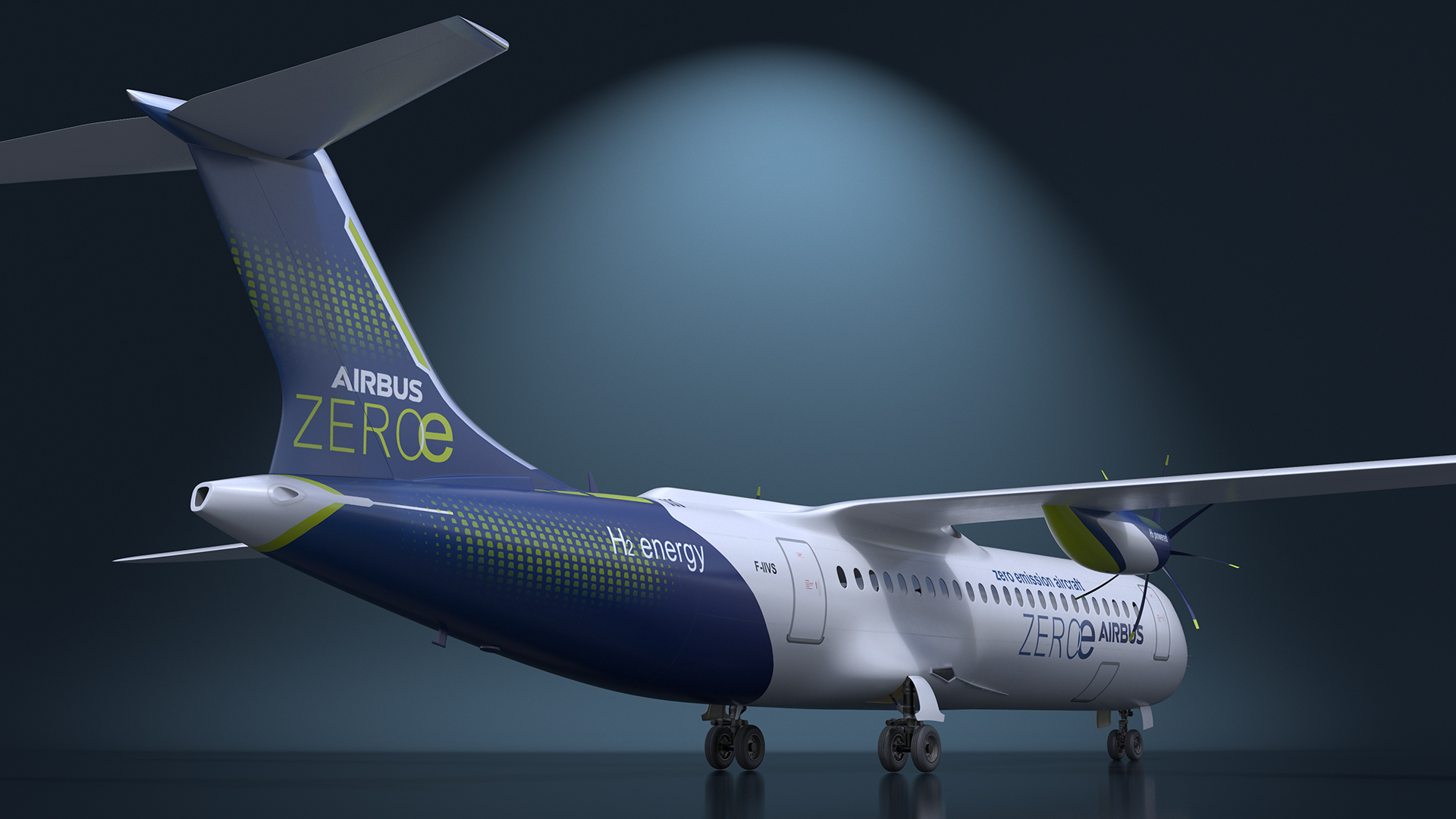 Airbus ZEROe Turboprop 3D