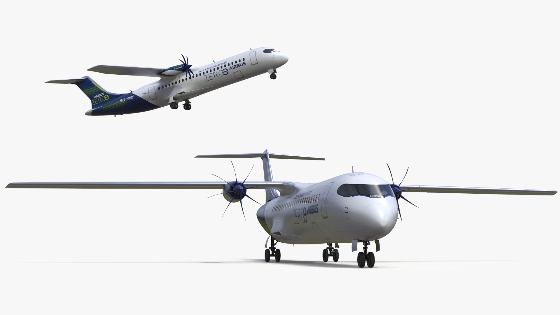 Airbus ZEROe Turboprop 3D
