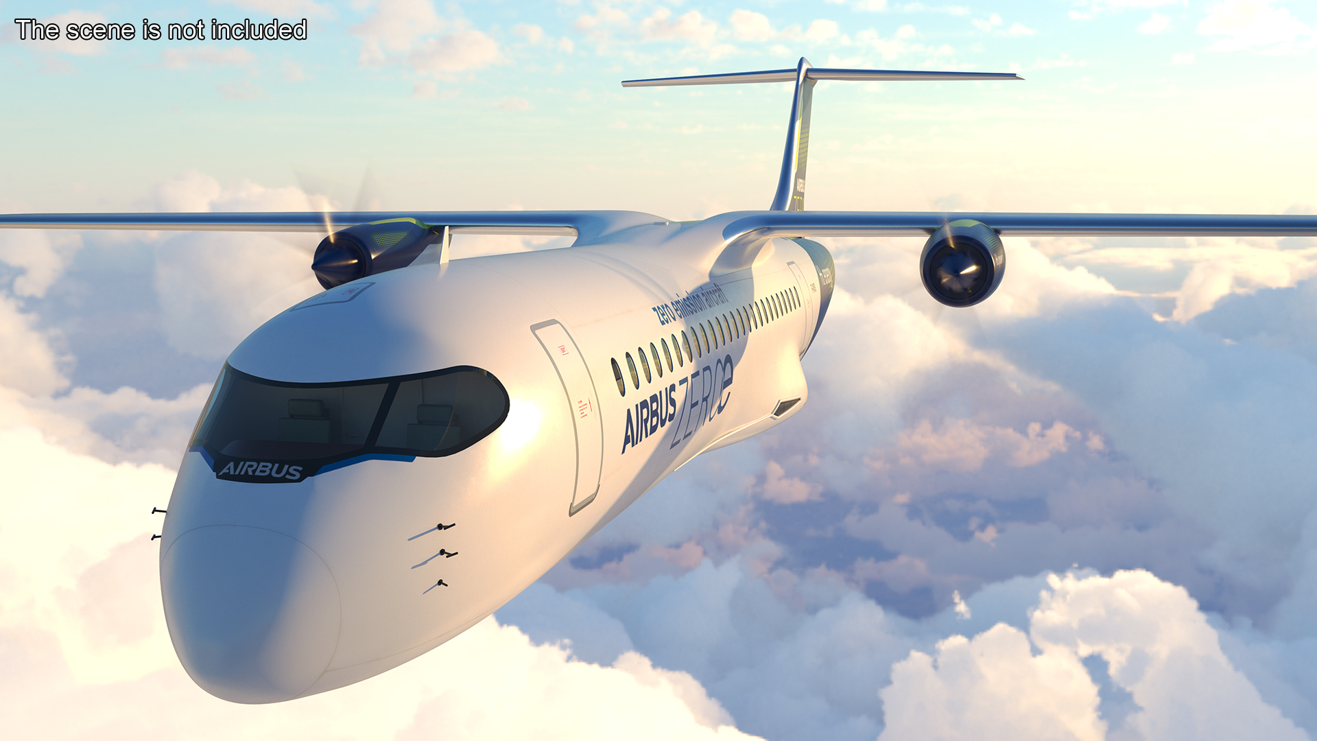 Airbus ZEROe Turboprop 3D