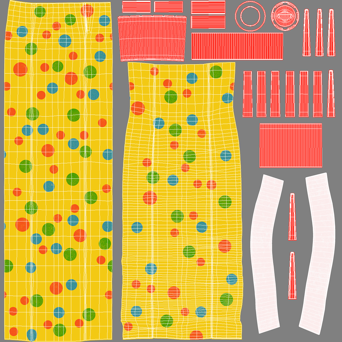 Party Air Whistles Set 3D