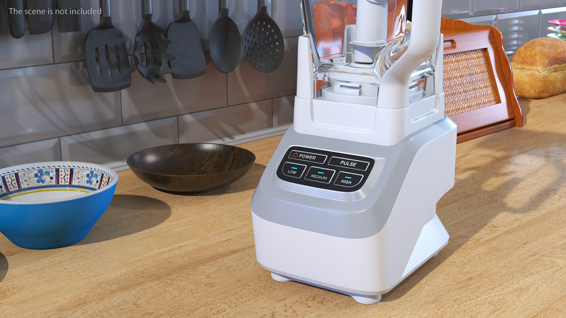 Professional Kitchen Blender White 3D model