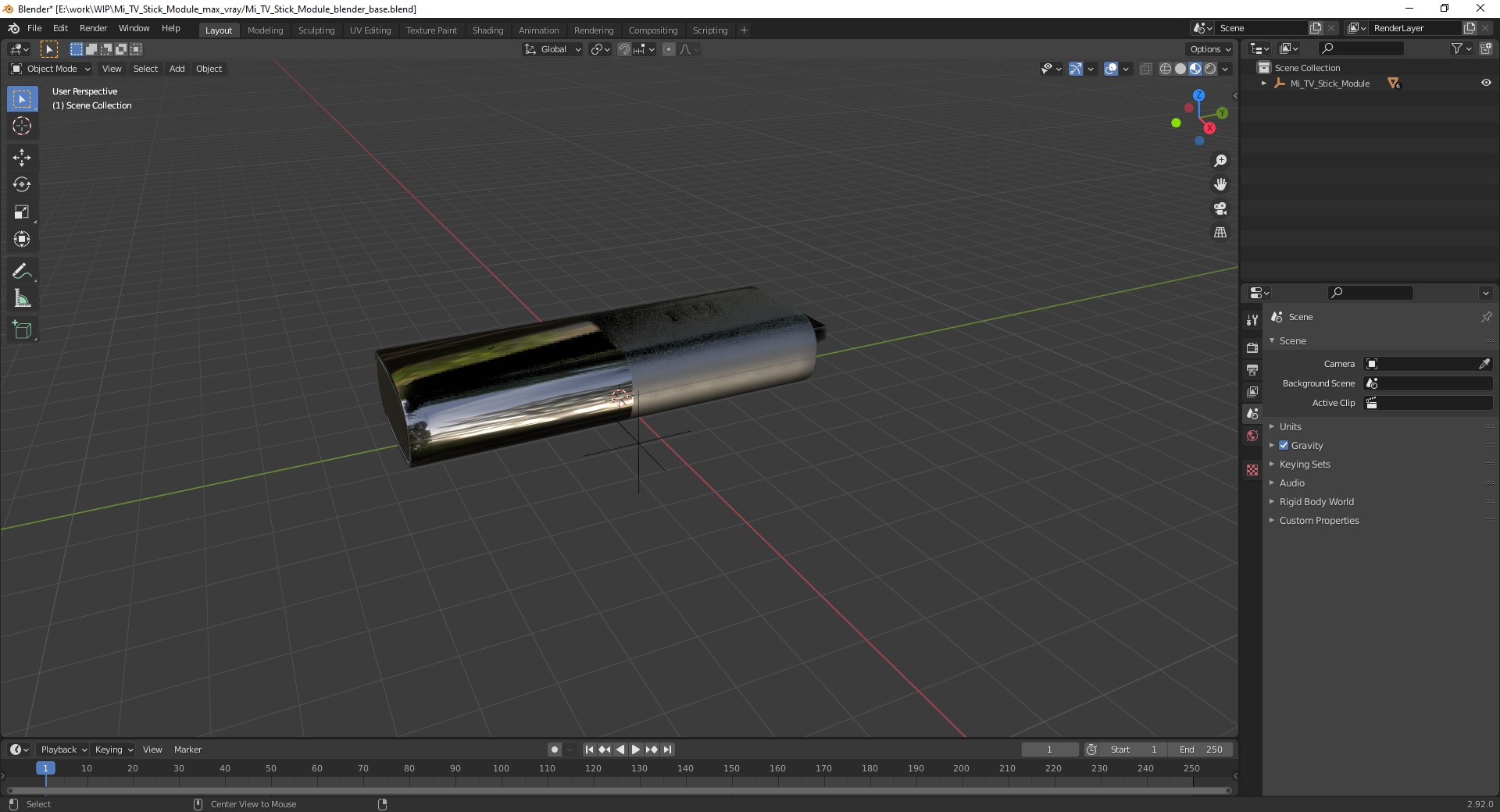 3D Mi TV Stick Module model