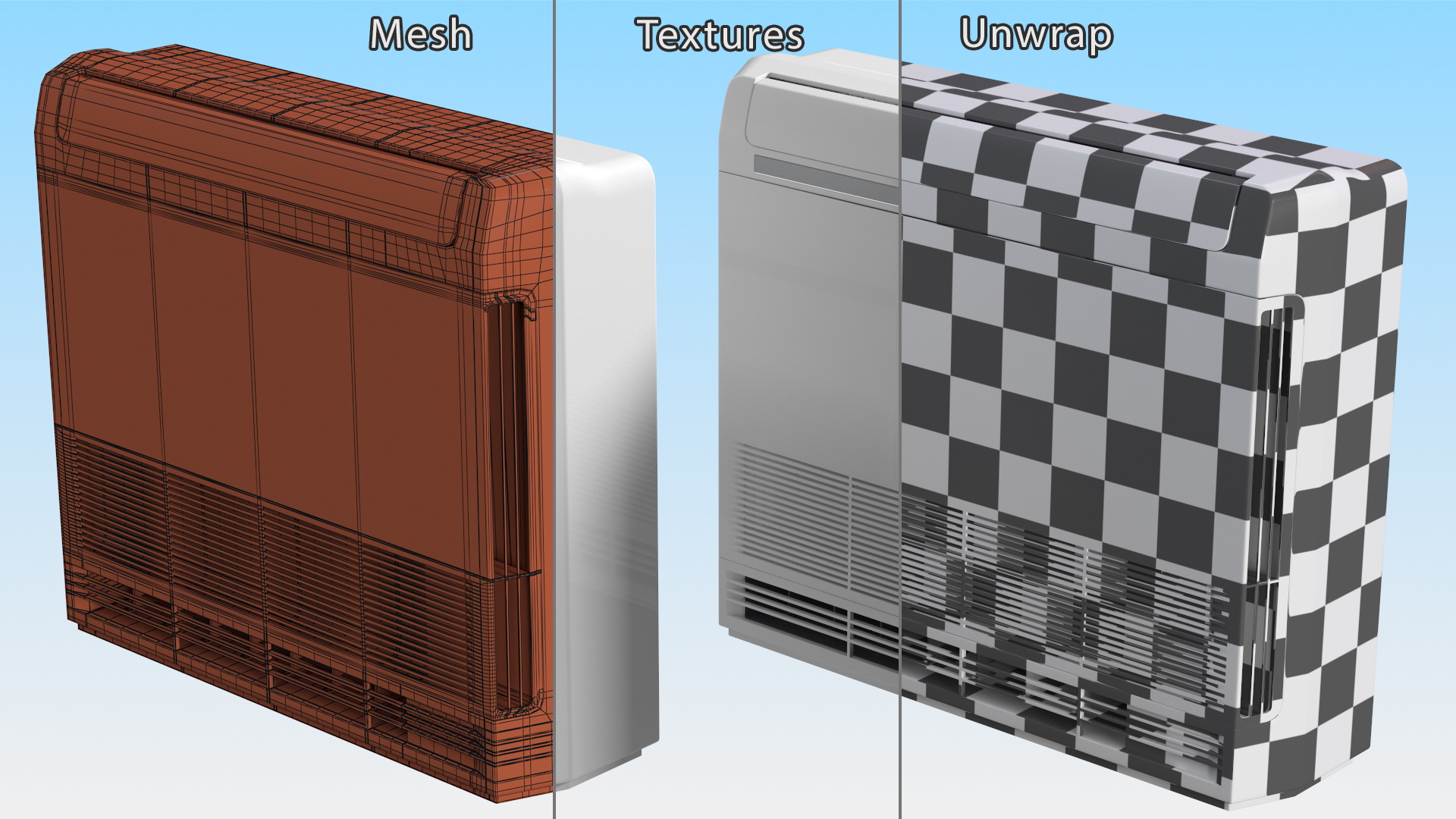 3D model Samsung Floor Console Air Conditioning Indoor Unit