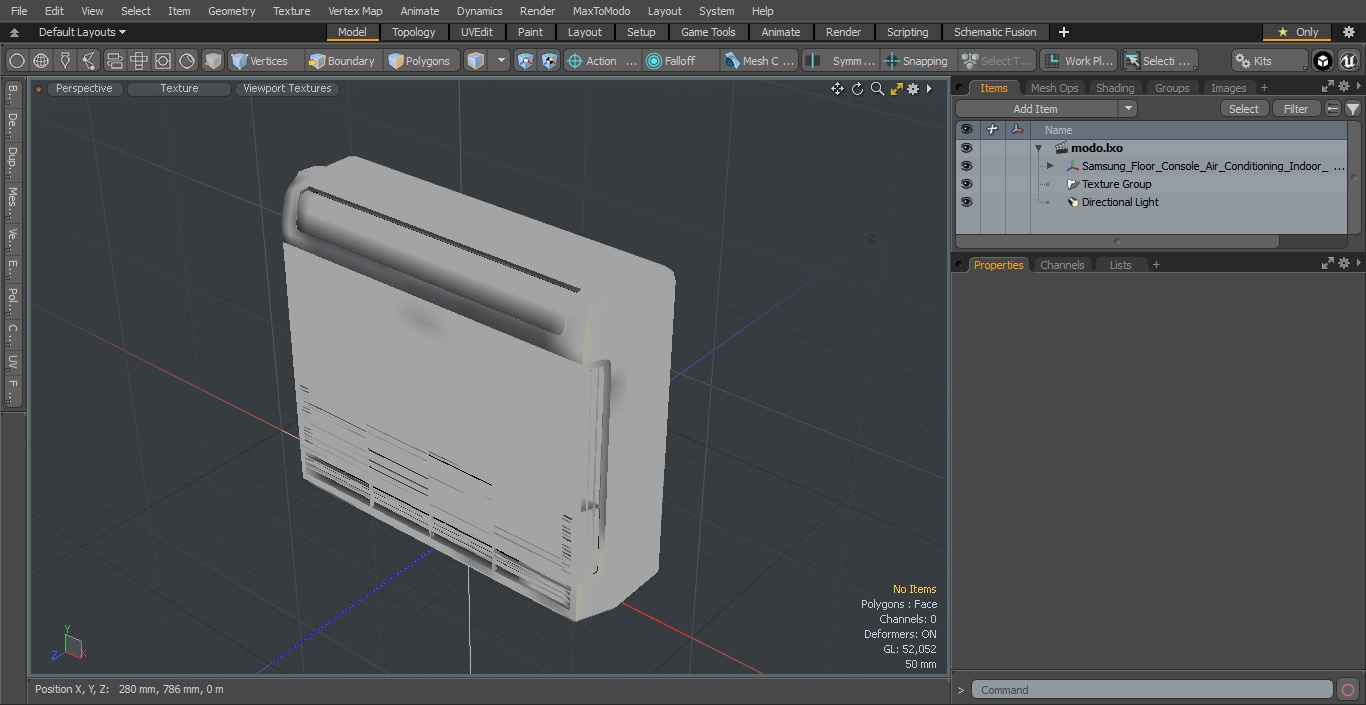 3D model Samsung Floor Console Air Conditioning Indoor Unit